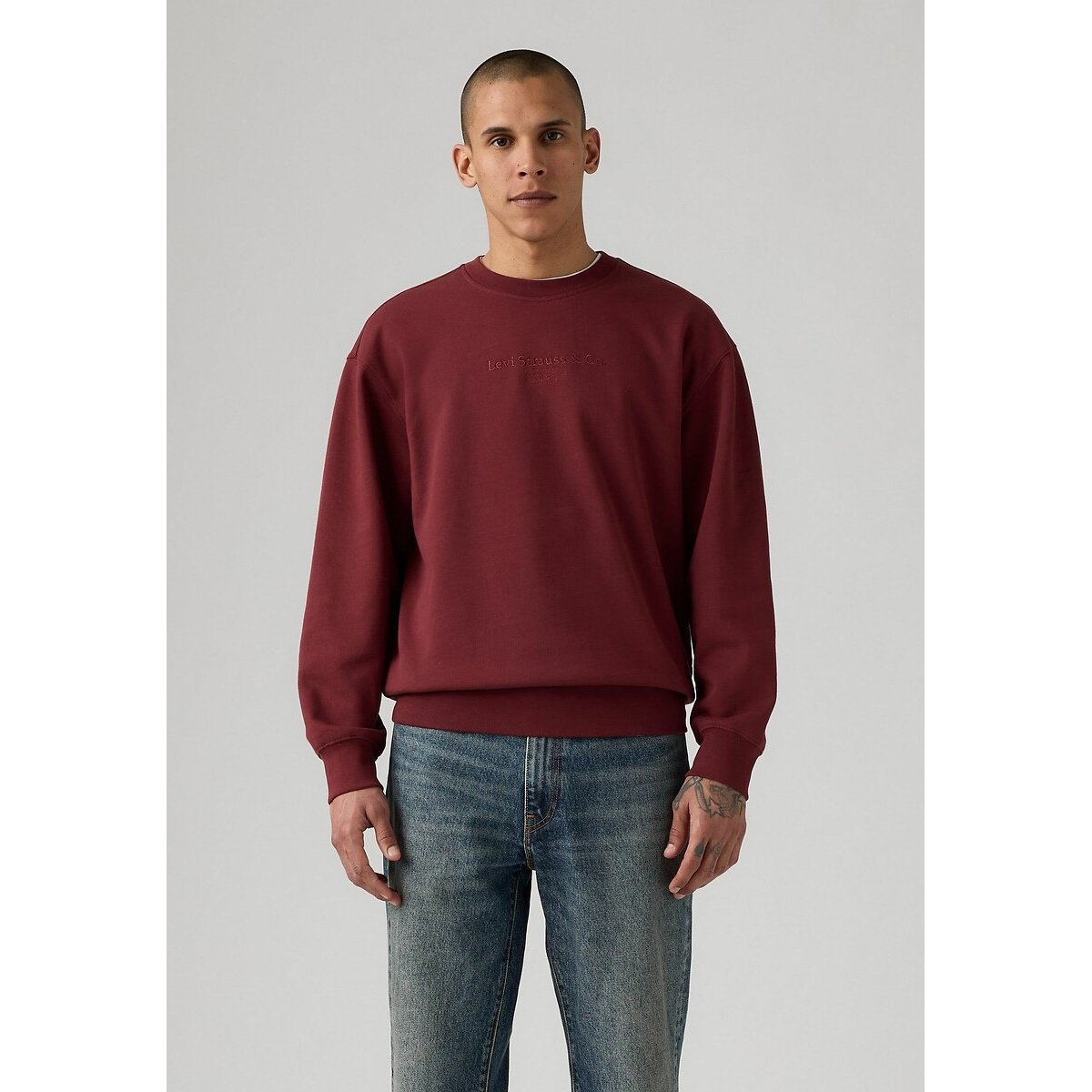 Sweat col rond bordeaux, LEVI'S