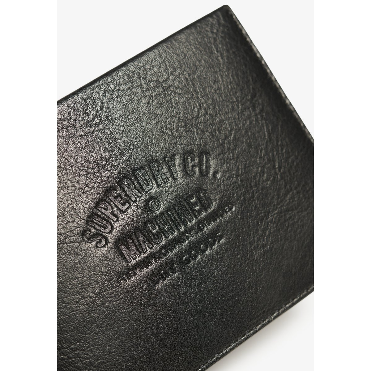 Portefeuille en cuir Goods noir, SUPERDRY