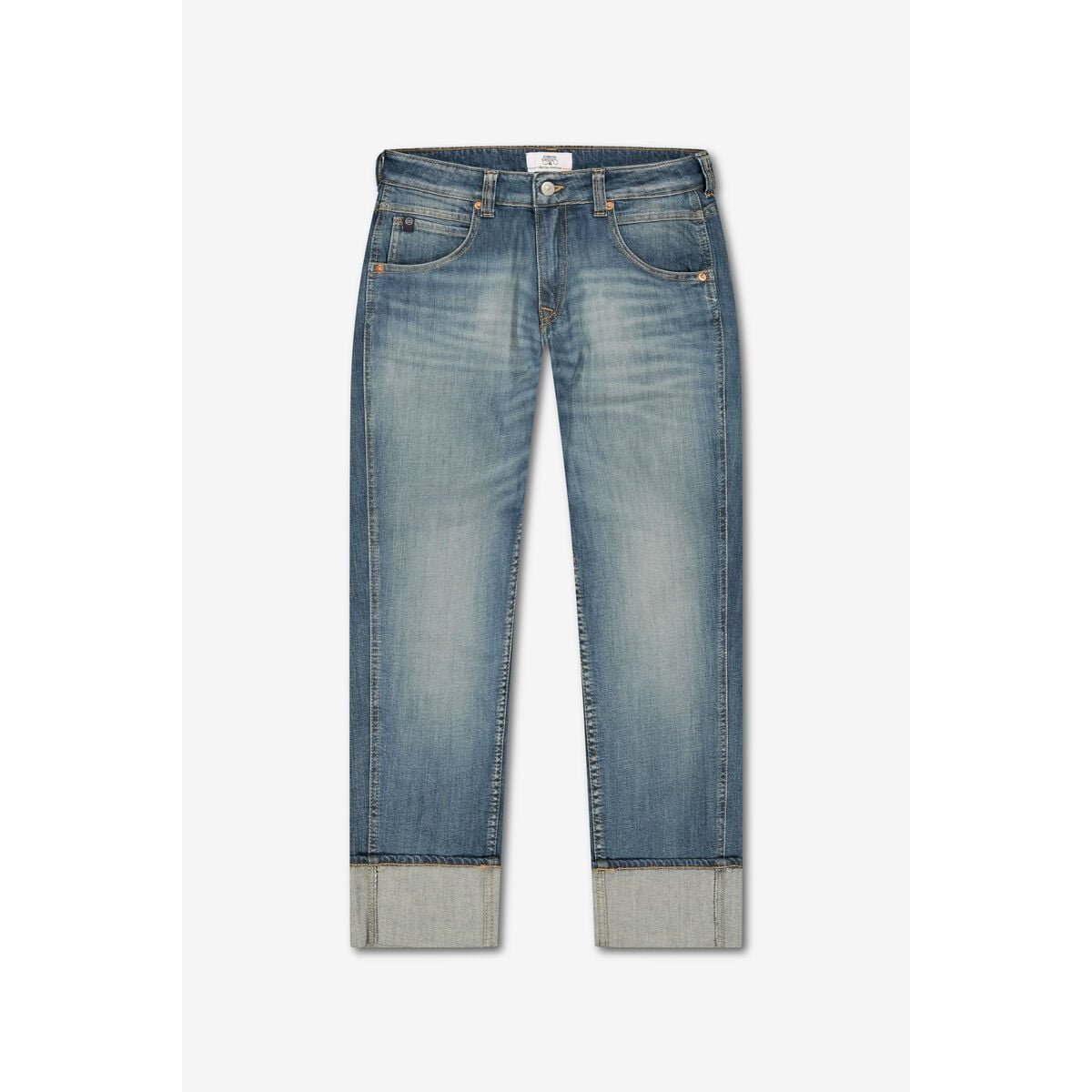 Jeans loose, large 400/60 girlfriend , 7/8ème blue, LE TEMPS DES CERISES