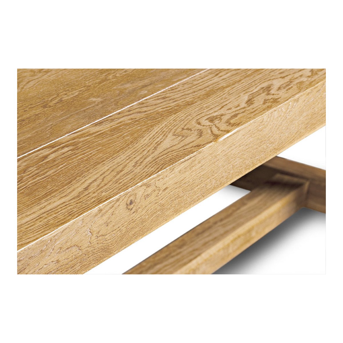 Table de ferme bois chêne massif L220 - LA BRESSE chêne clair, HELLIN, DEPUIS 1862