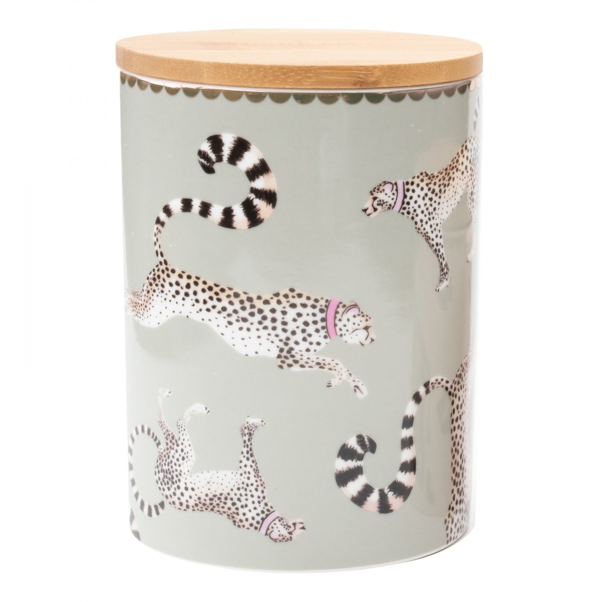 Pot Hermétique Guepard 14 cm multicolor , détails bords dorés, YVONNE ELLEN