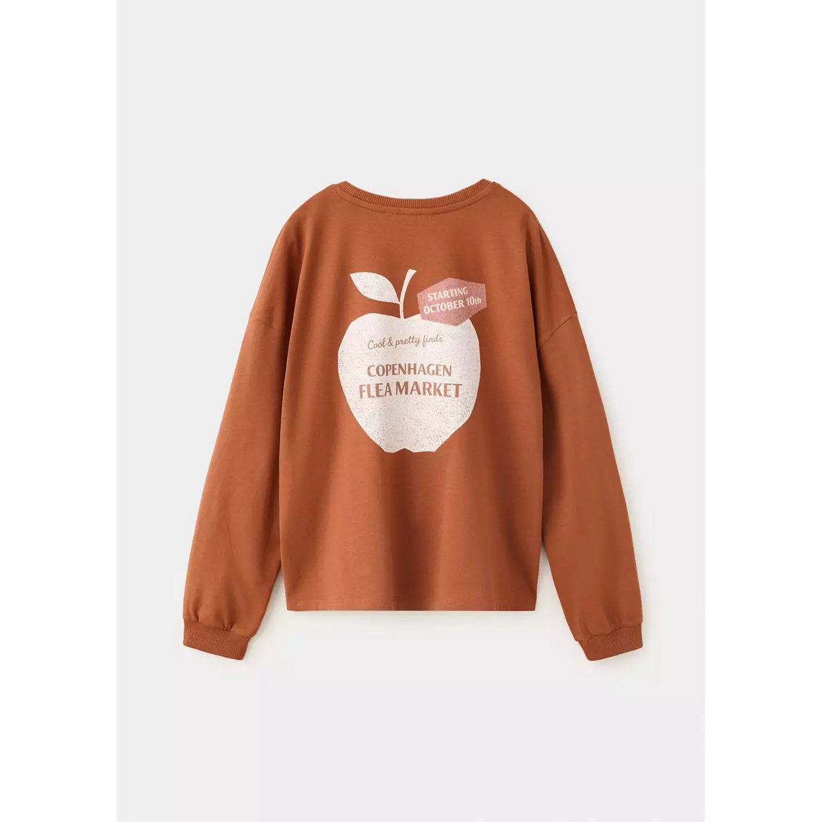 T-shirt oversize à détail imprimé rouge-orangé, MANGO KIDS