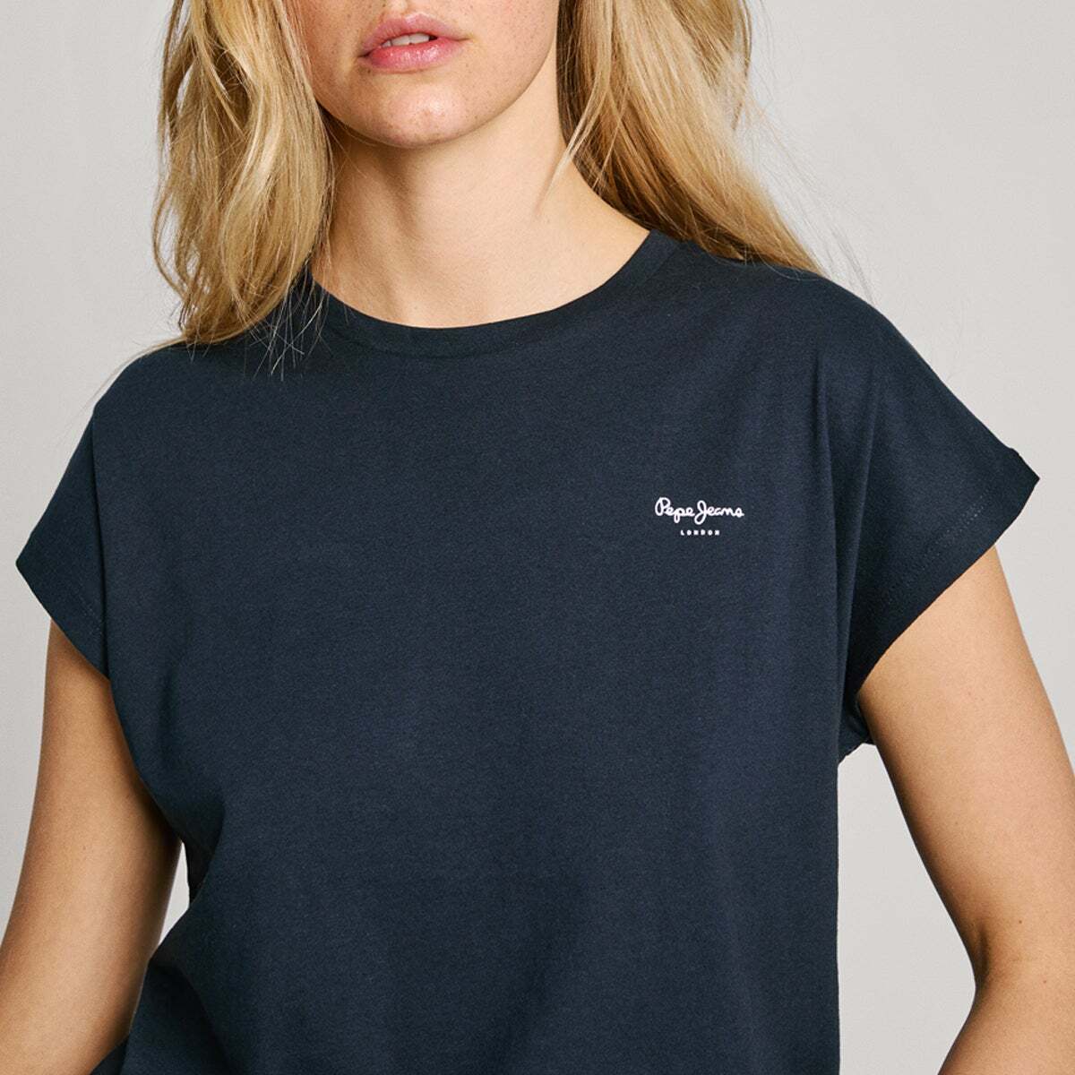 T-Shirt Coupe Slim Avec Logo bleu dulwich, PEPE JEANS