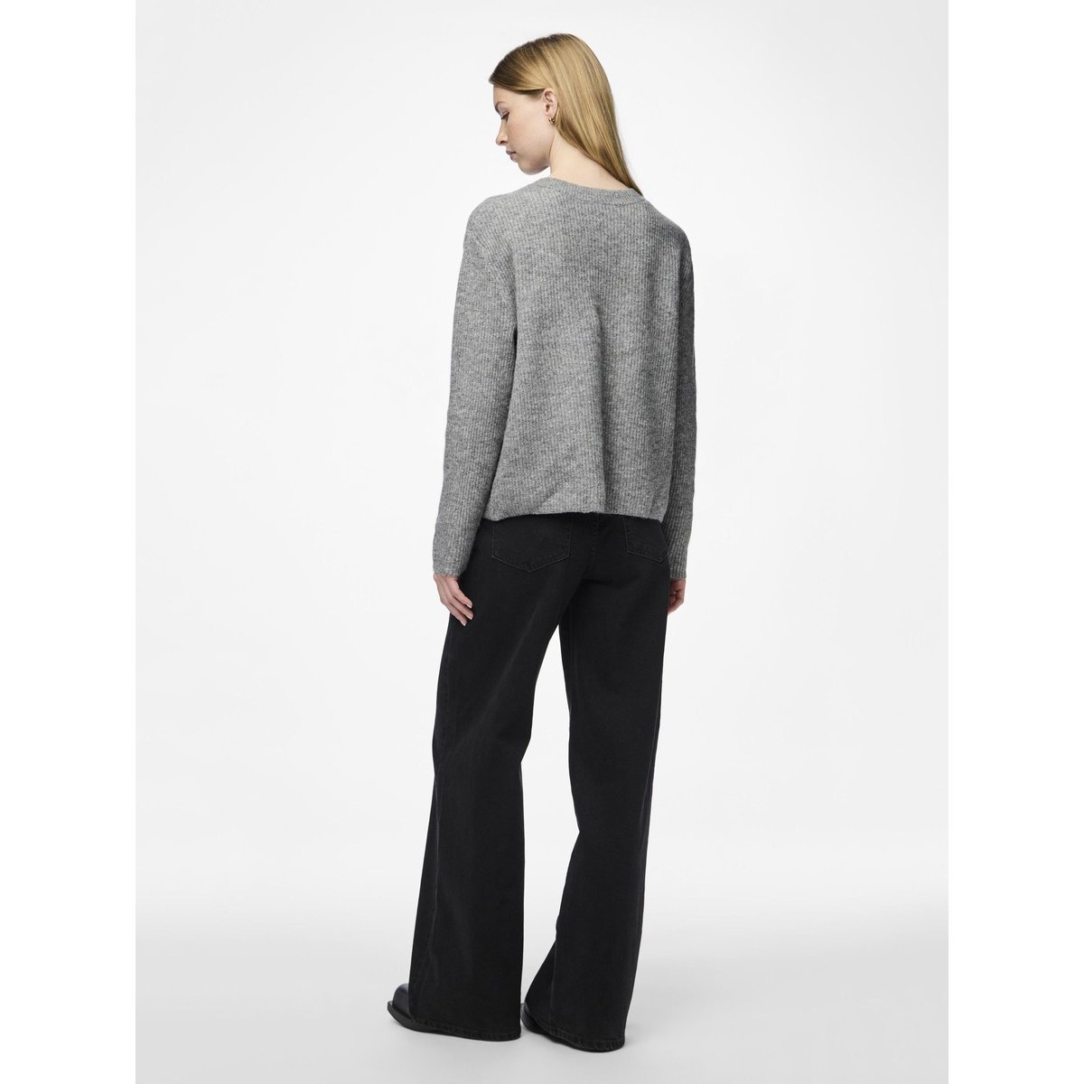 Cardigan medium grey melange, PIECES