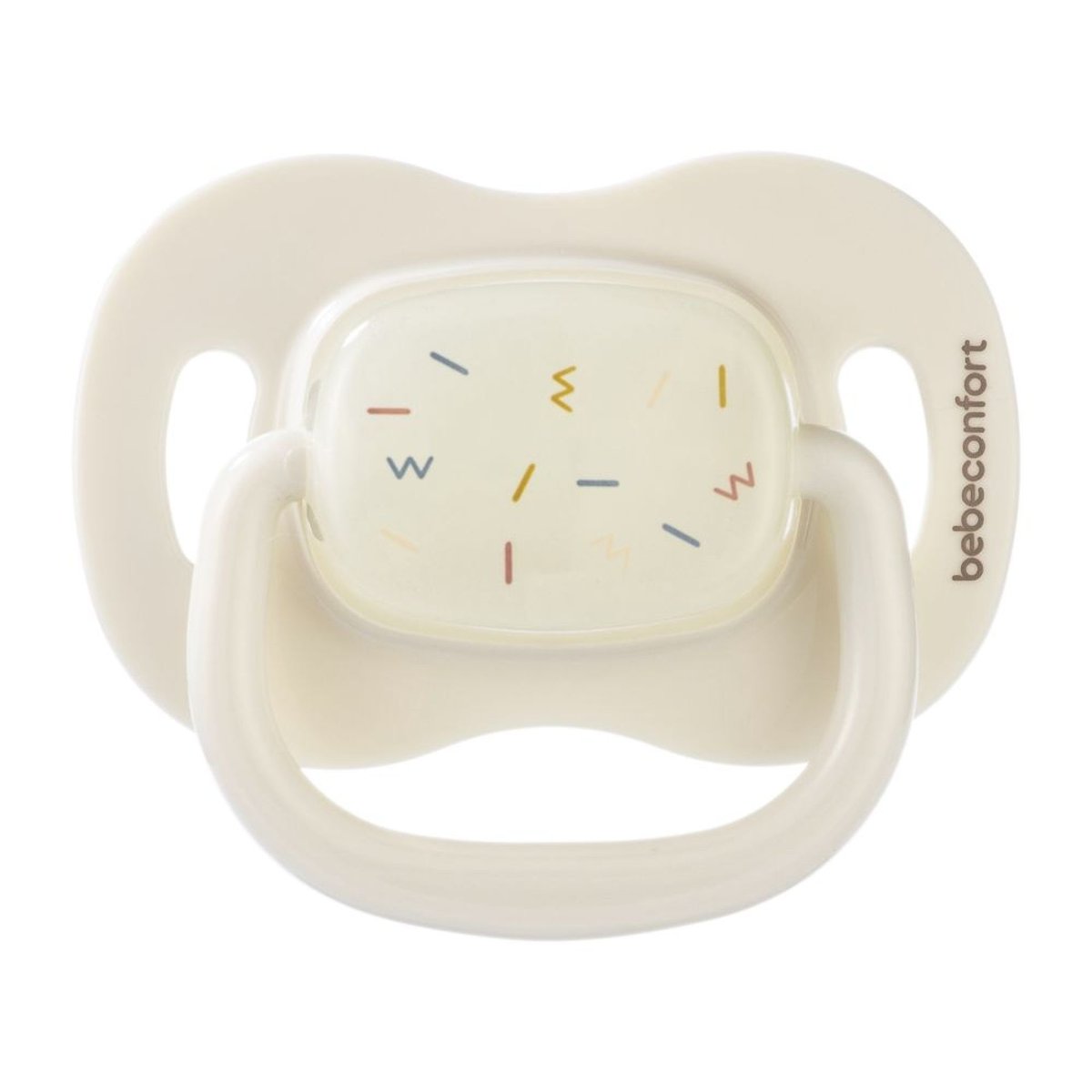 Lot de 2 sucettes réversible phosphorescente silicone 0-6 mois Sand couleur unique, BEBECONFORT