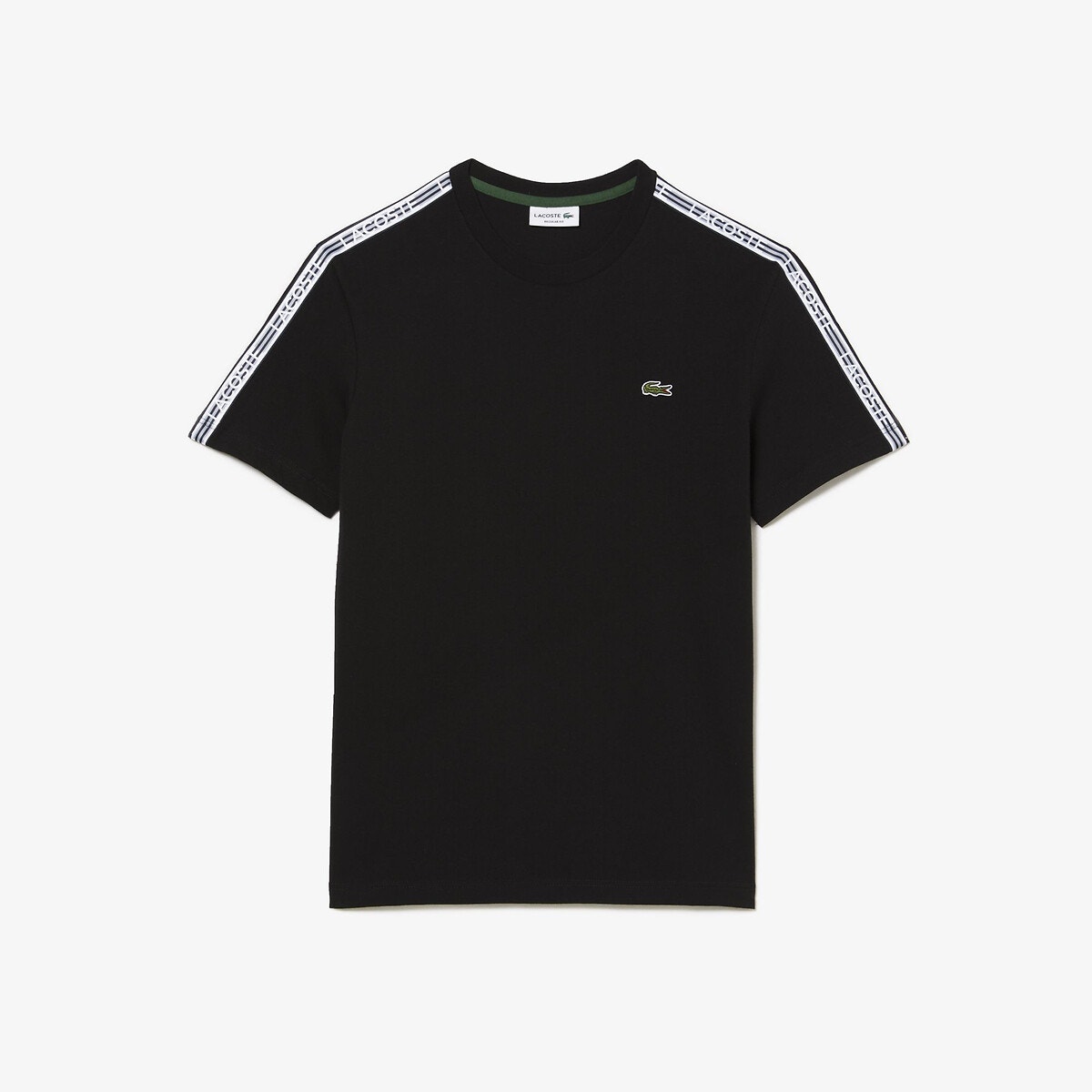 T-shirt regular fit avec bandes siglées contrastées noir-031, LACOSTE