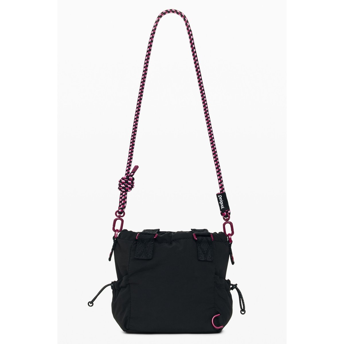 Petit porte-monnaie en nylon noir, DESIGUAL