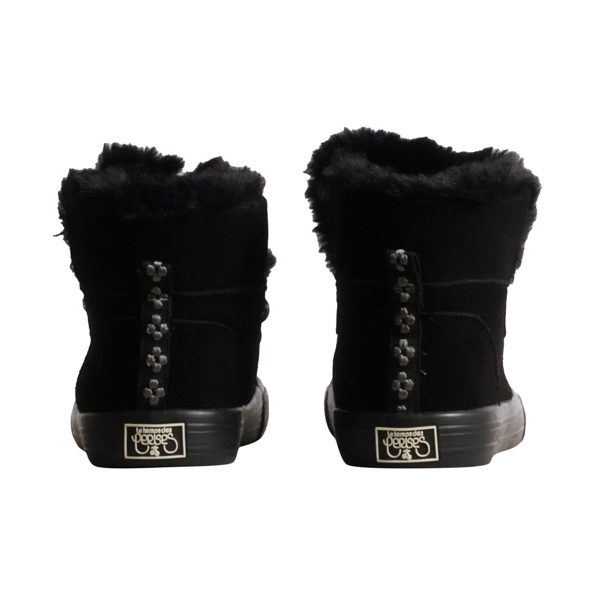 Basket Montante Cuir noir, LE TEMPS DES CERISES