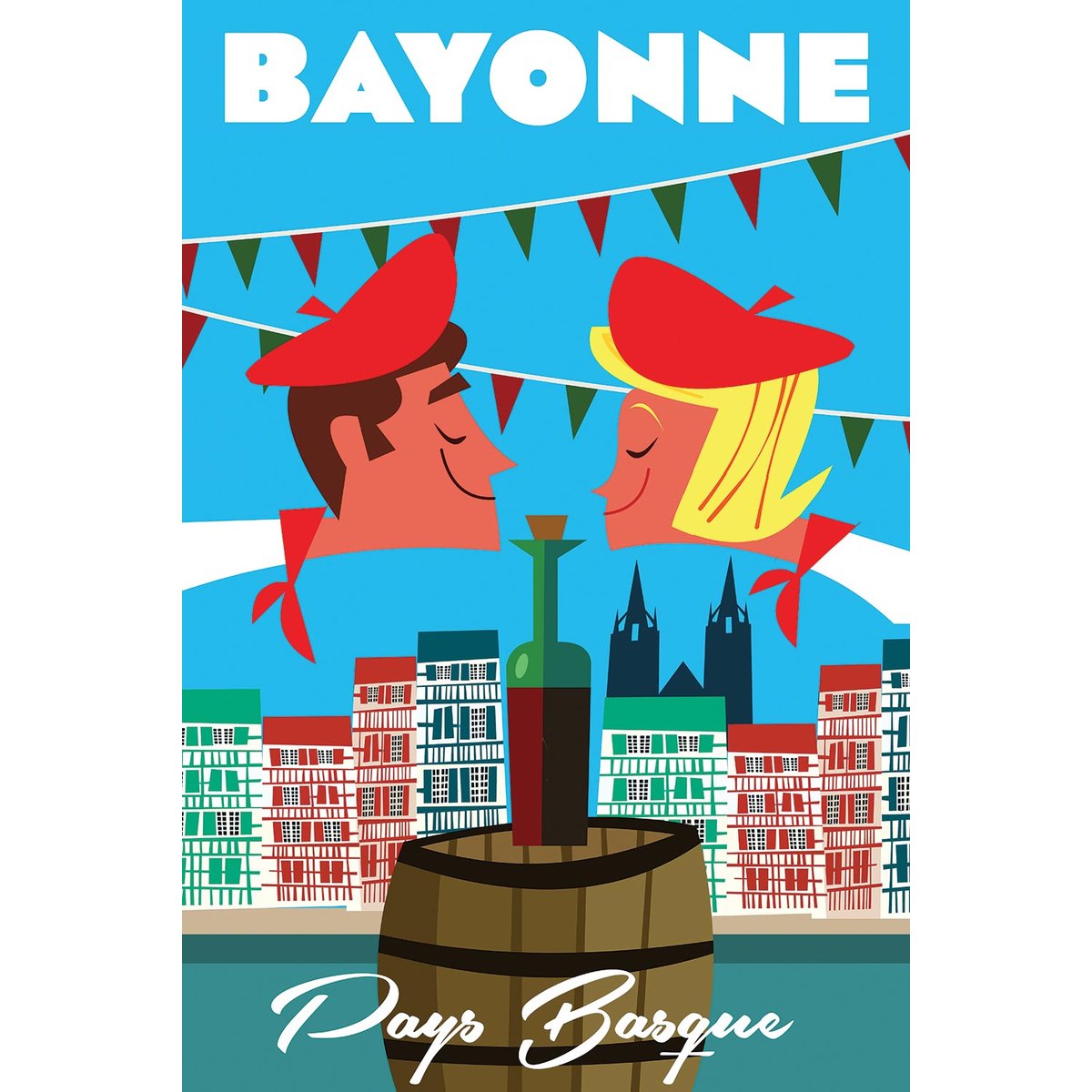 Tableau les fêtes du pays basque tableau alu dibond, HEXOA