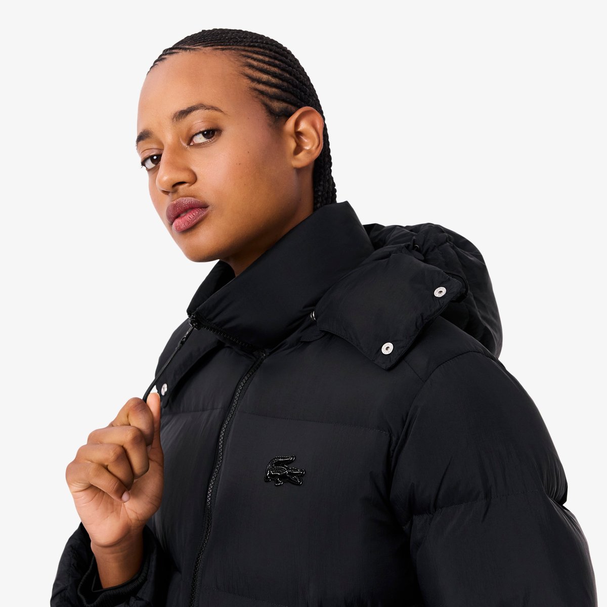 Doudoune à capuche relaxed fit duvet noir-031, LACOSTE