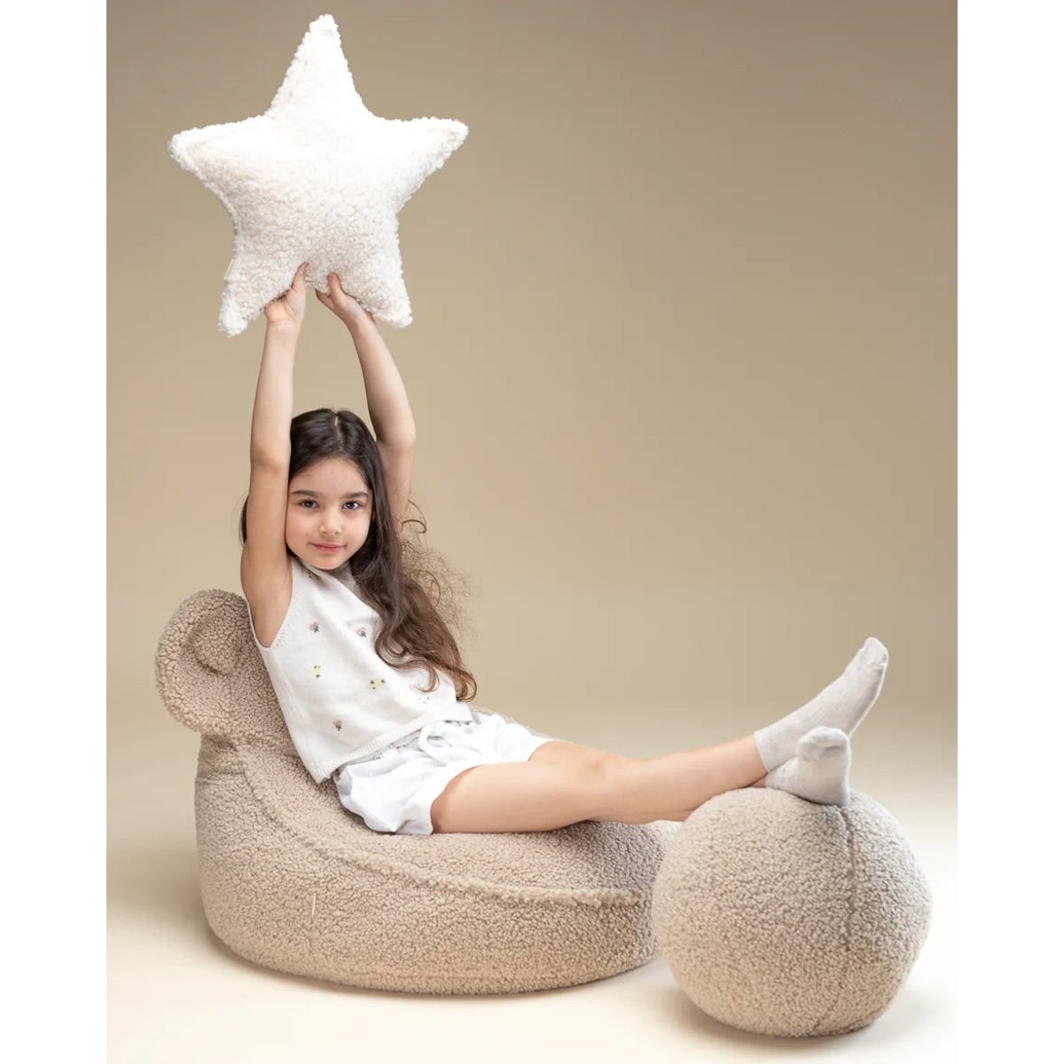 Pouf Teddy OURS biscuit, WIGIWAMA