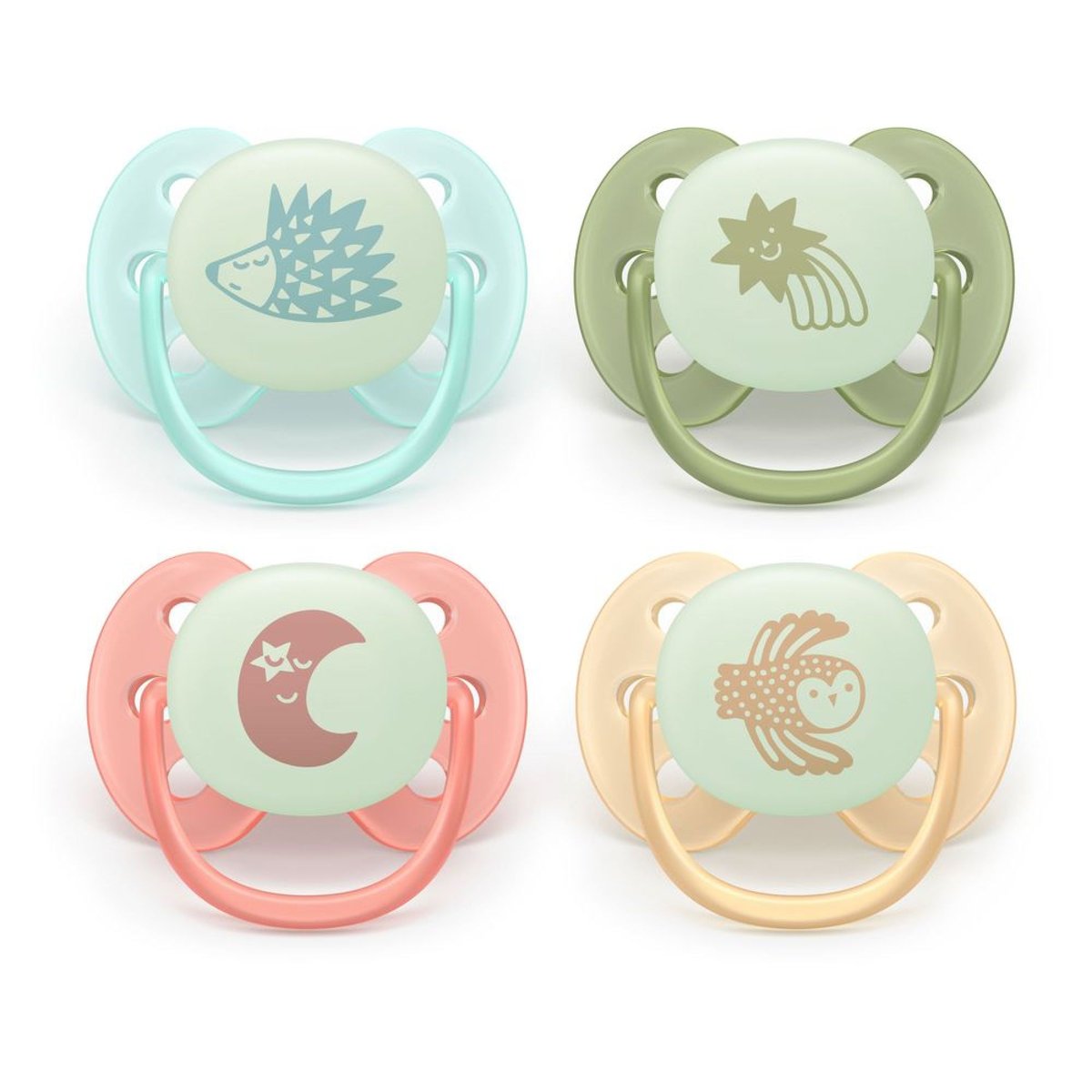 Lot de 2 sucettes Ultra Soft 0-6 mois vert, PHILIPS AVENT
