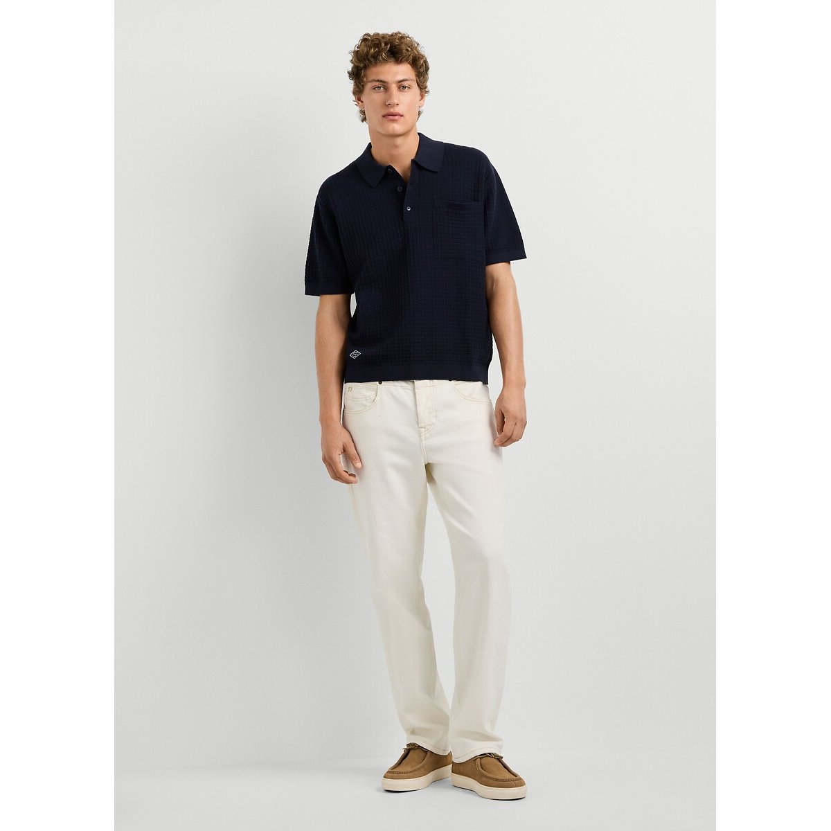 Polo manches courtes en maille, DYLAN marine, PEPE JEANS
