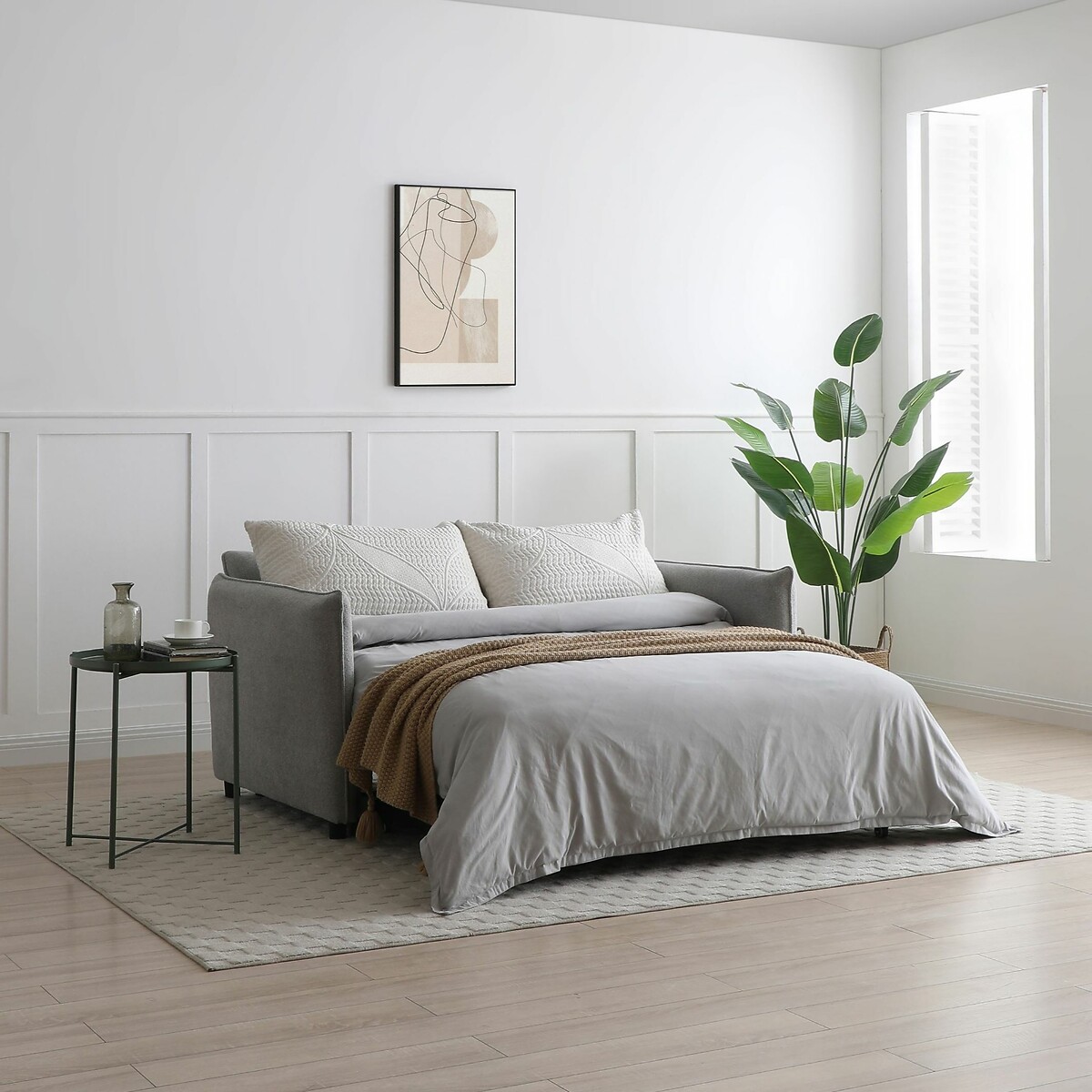 Beatrice Boucle 2 Seater Pop Up Sofa Bed grey, SO'HOME