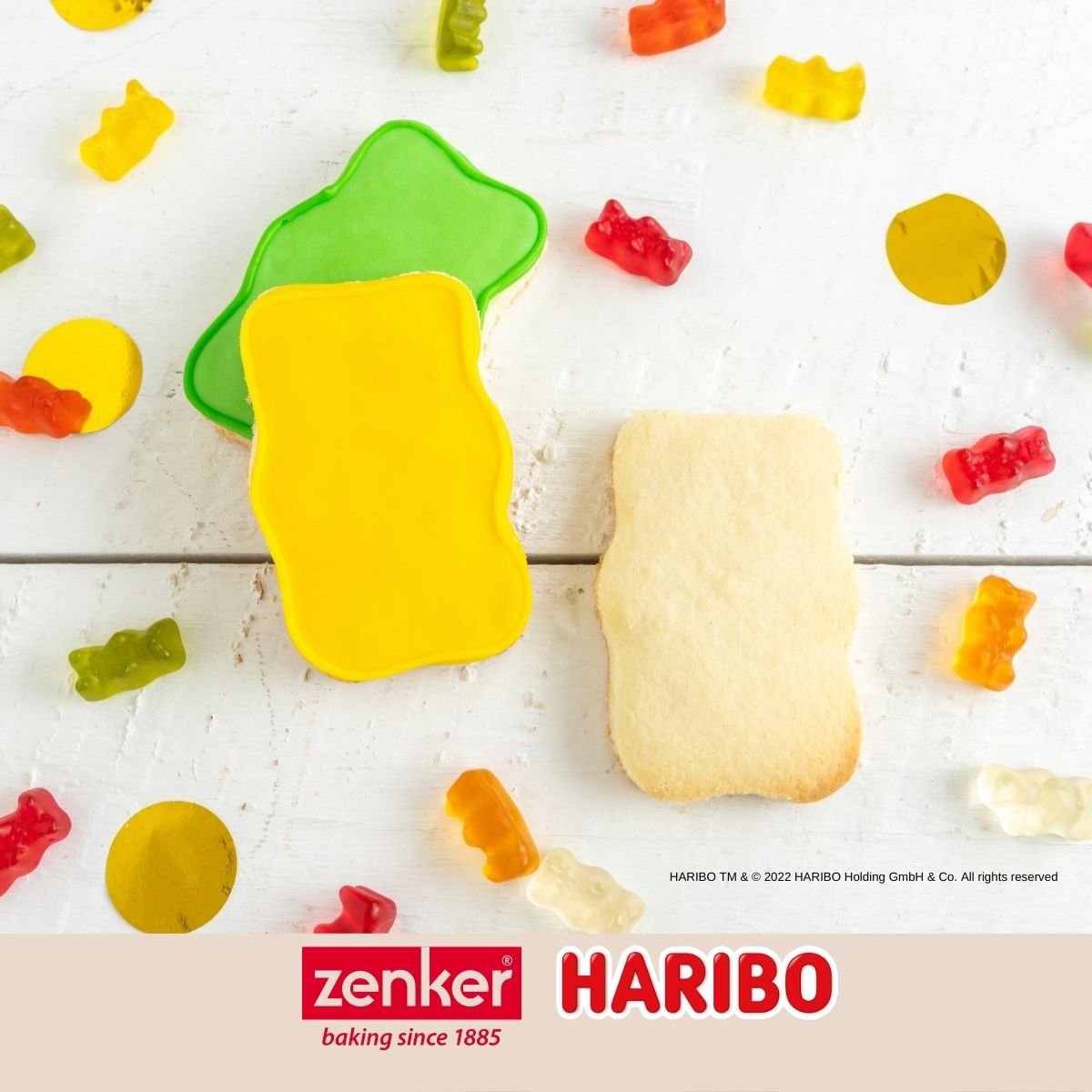 Lot de 3 emporte-pièces oursons HARIBO inox, ZENKER