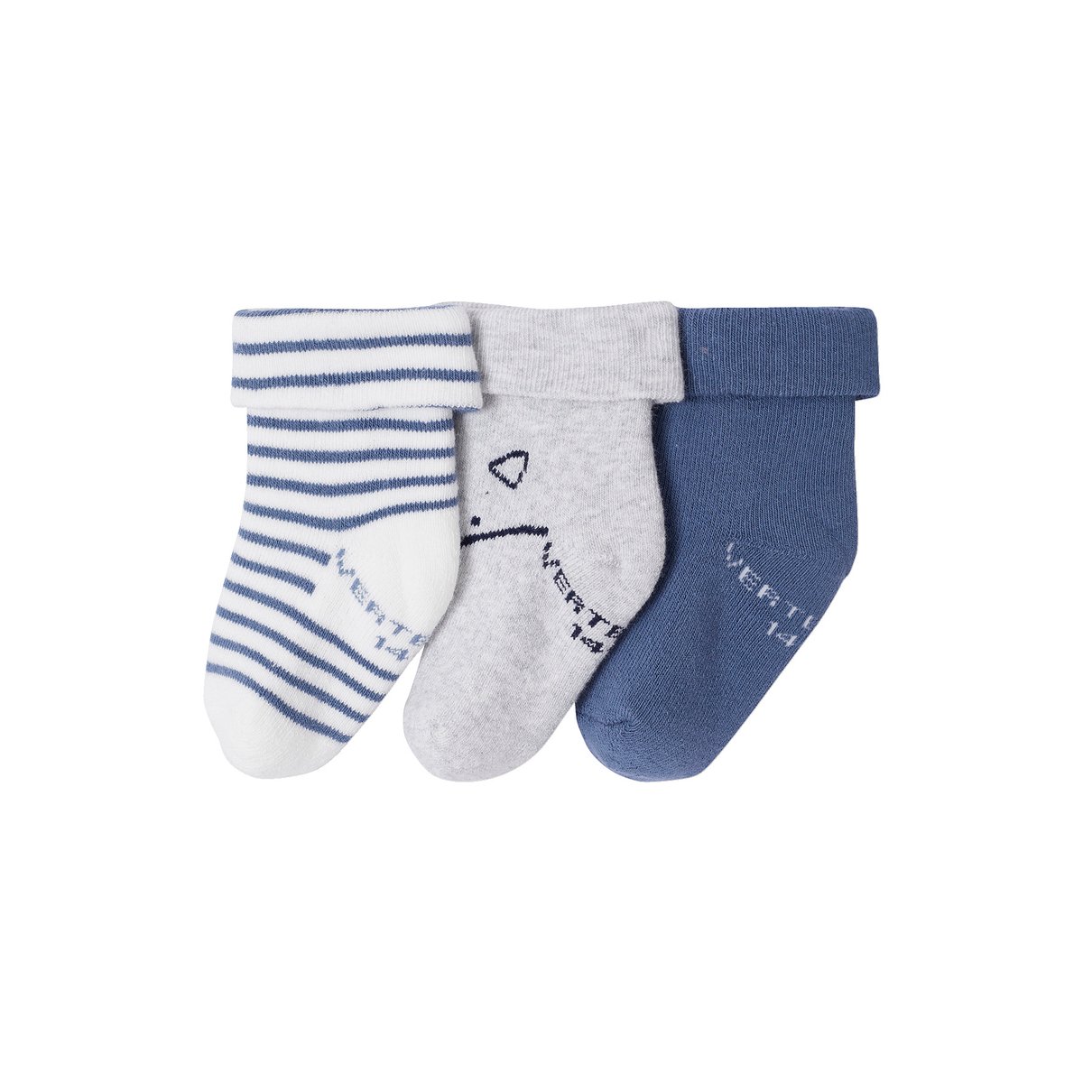 Lot de 3 paires de chaussettes « renard » assorties, VERTBAUDET