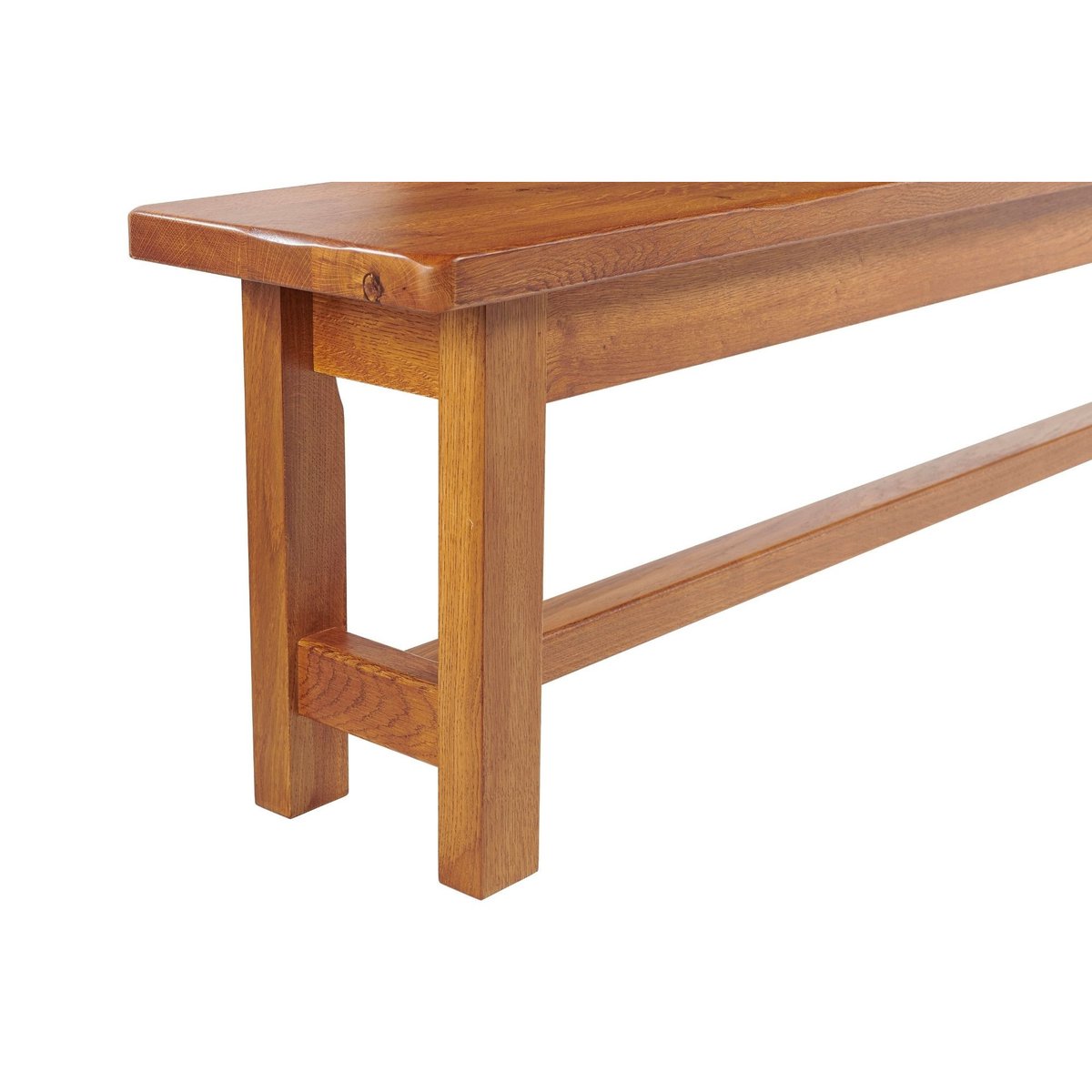 Banc de ferme 4 places en bois de chêne massif L195 - LA BRESSE chene moyen, HELLIN, DEPUIS 1862