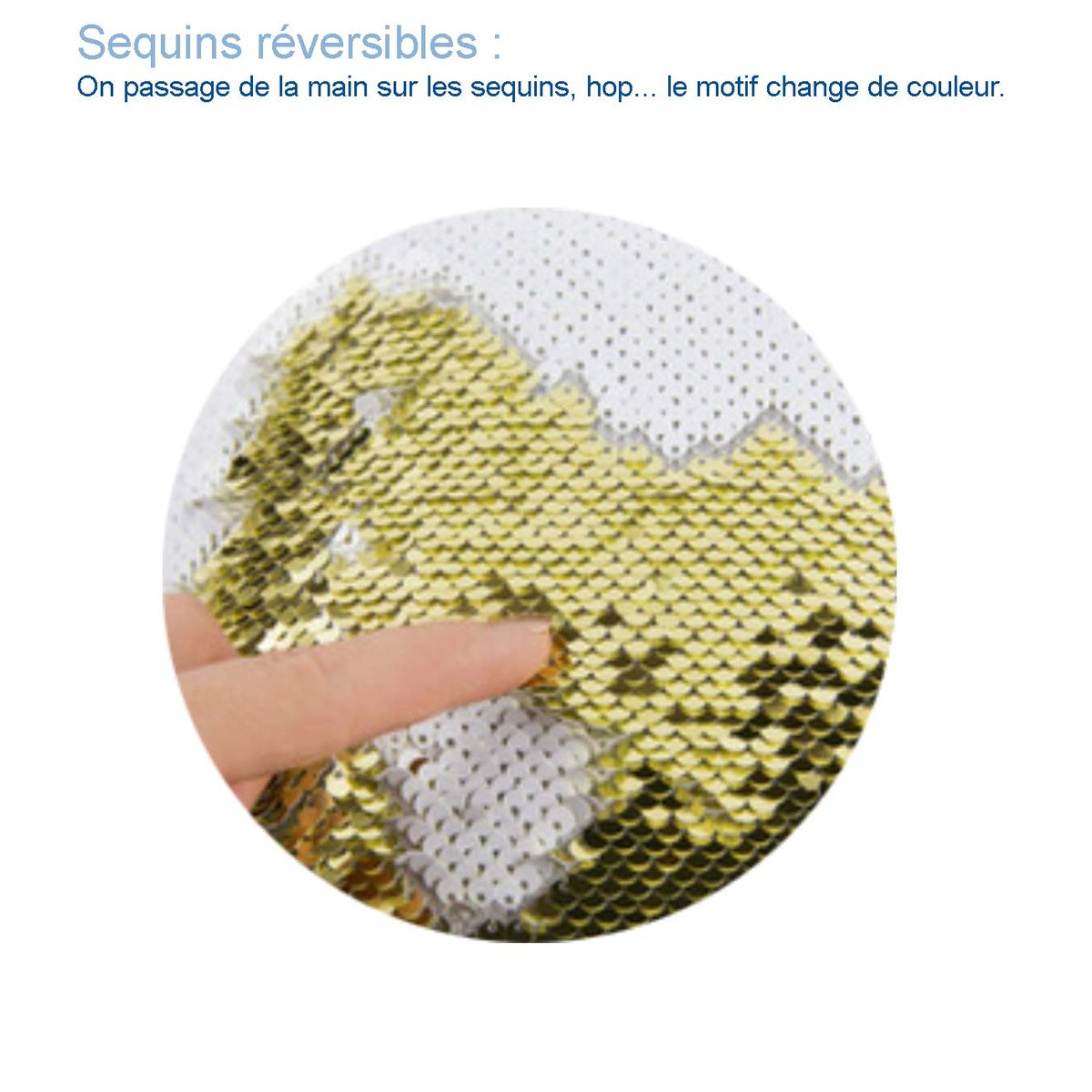 T shirt fillette a sequins look colorÉ bleu, SUCRE D'ORGE
