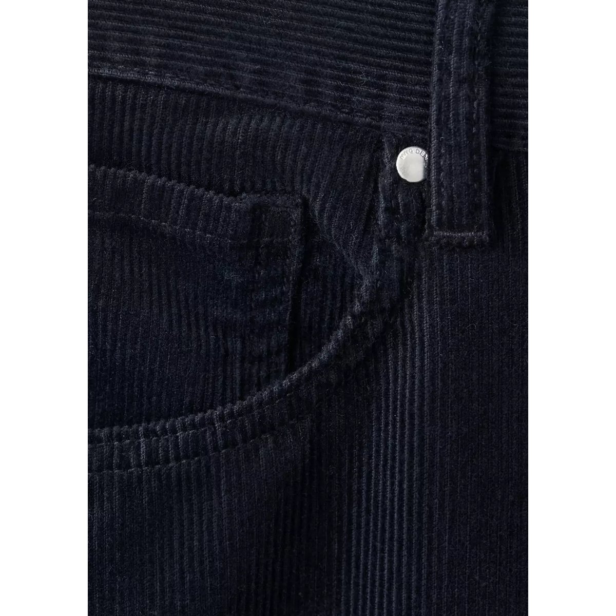 Pantalon ballon en velours côtelé bleu nuit, MANGO