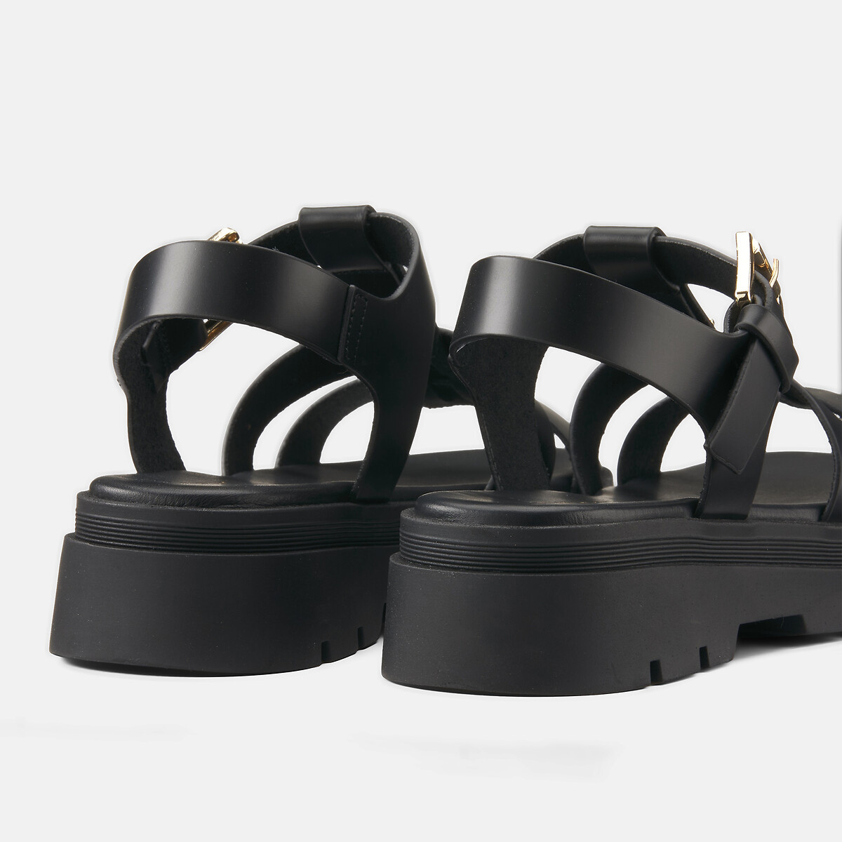 Sandali chunky in pelle Liverpool nero , JONAK
