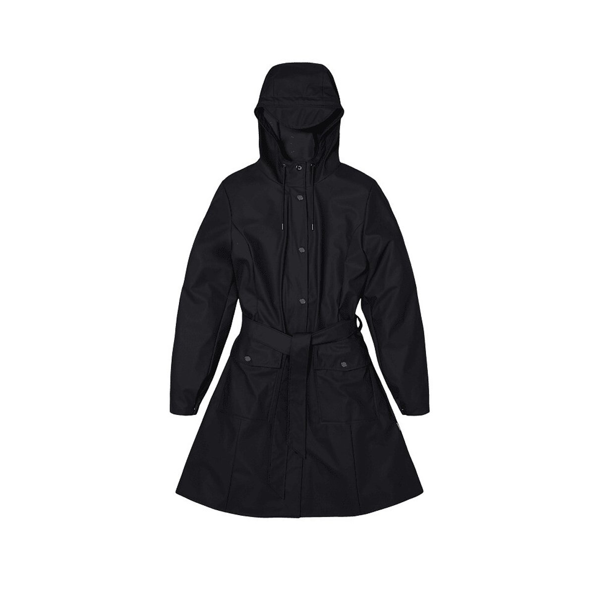 Veste imperméable ceinturée CURVE noir, RAINS