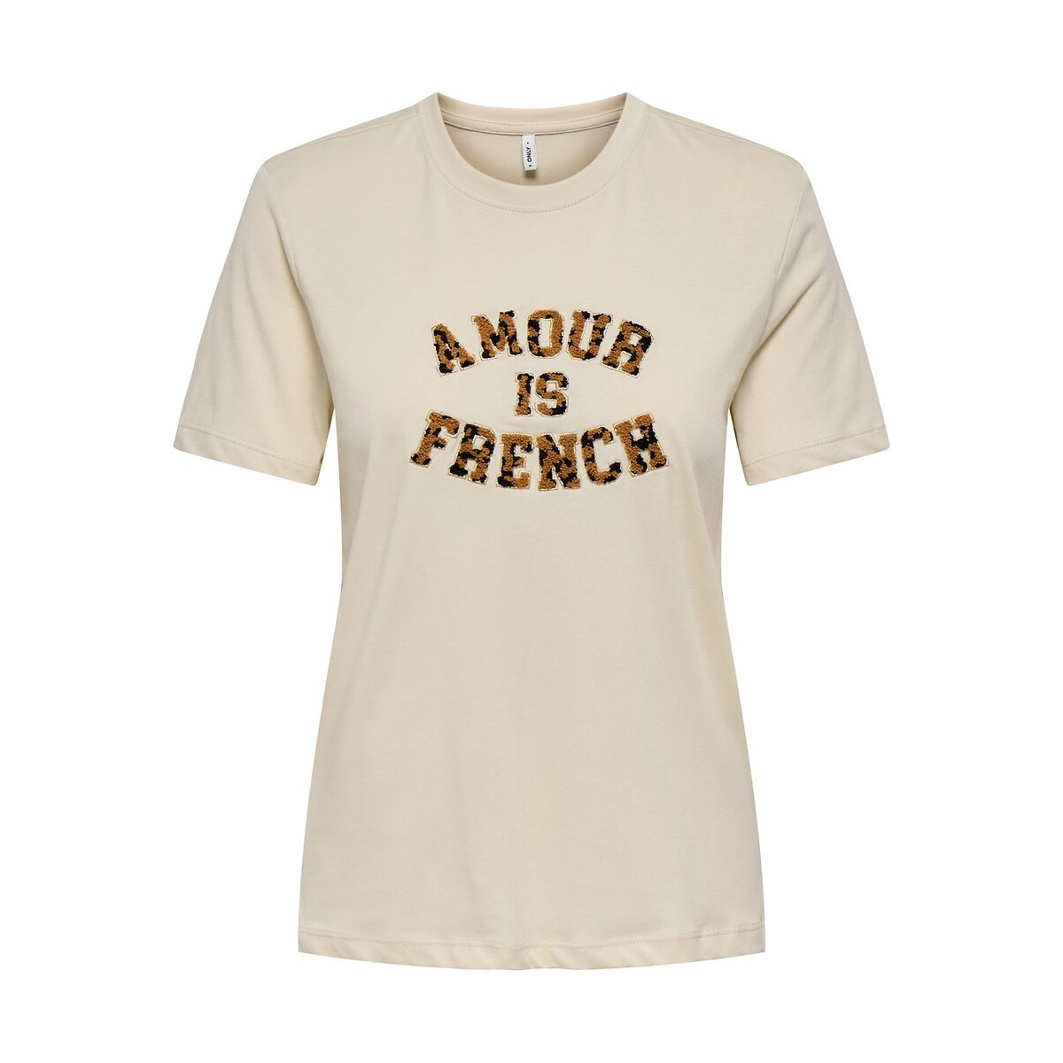 Printed Short Sleeve T-Shirt ecru , ONLY