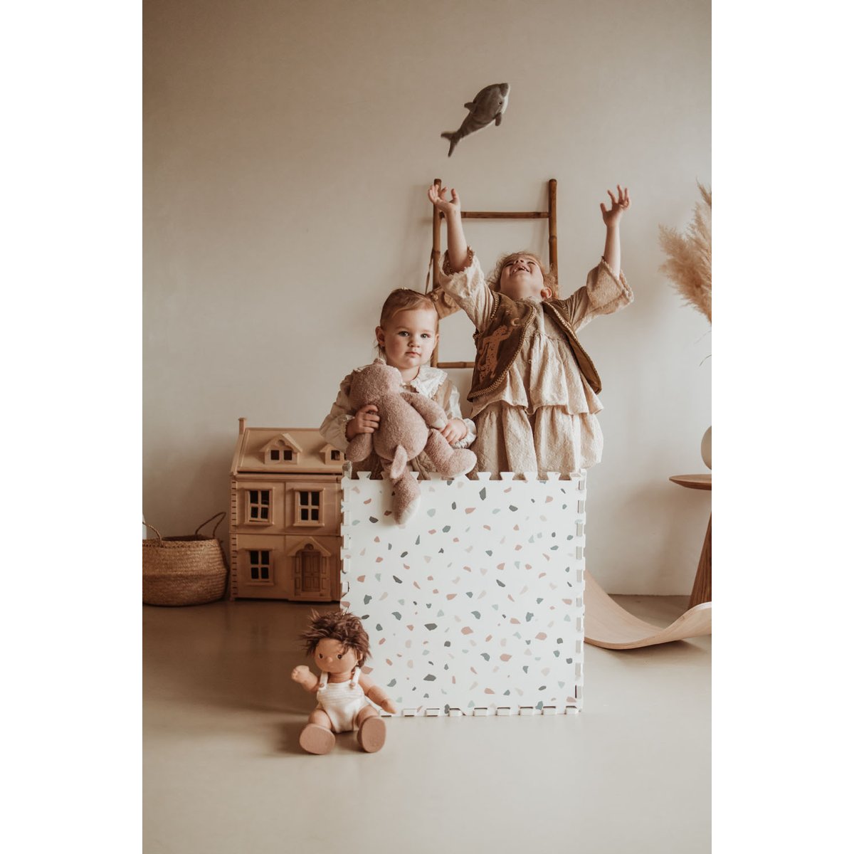 play&go - tapis puzzel, boîte de rangement & mini maison - alphabeth multicolor, PLAY ET GO