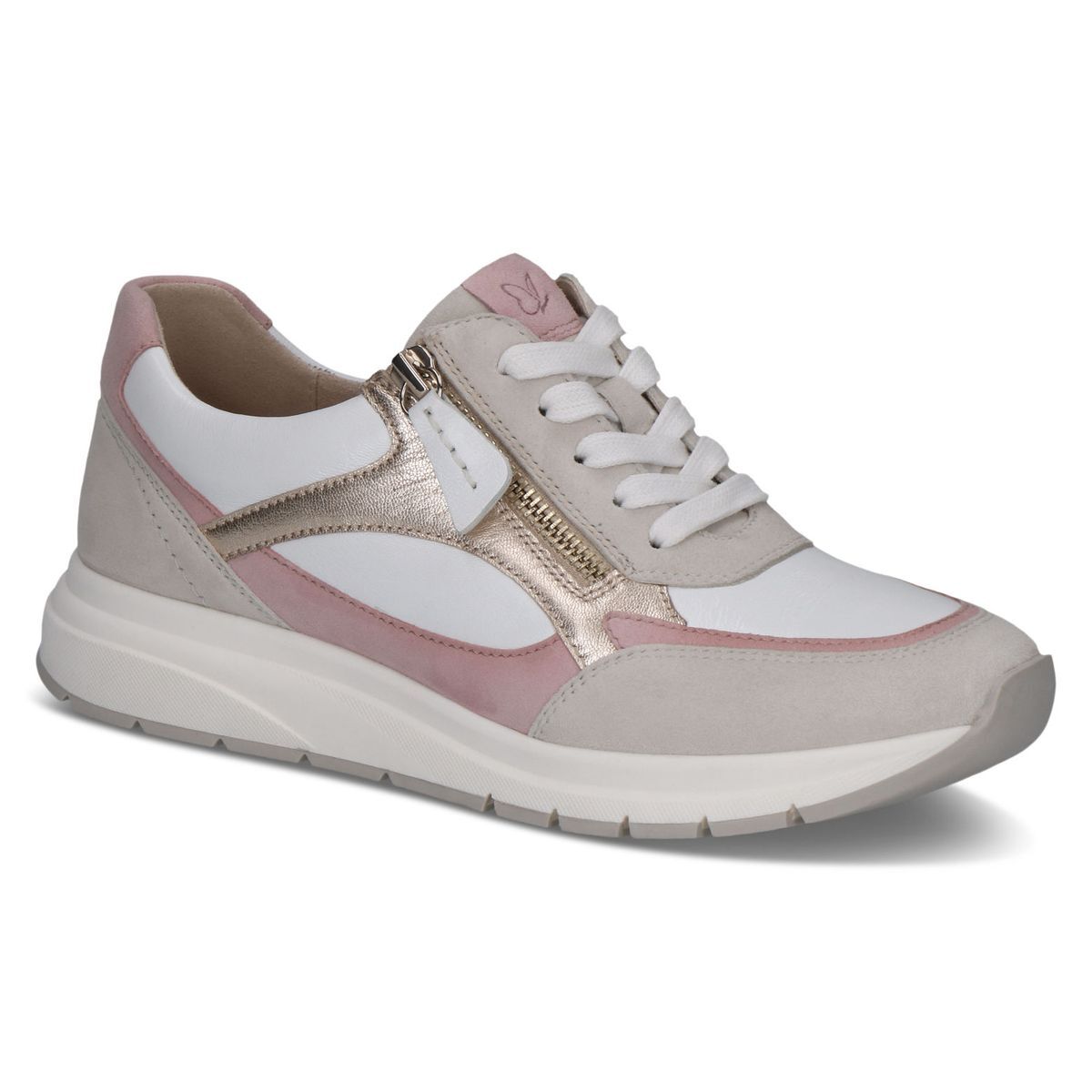 Basket en cuir blanc punch, CAPRICE