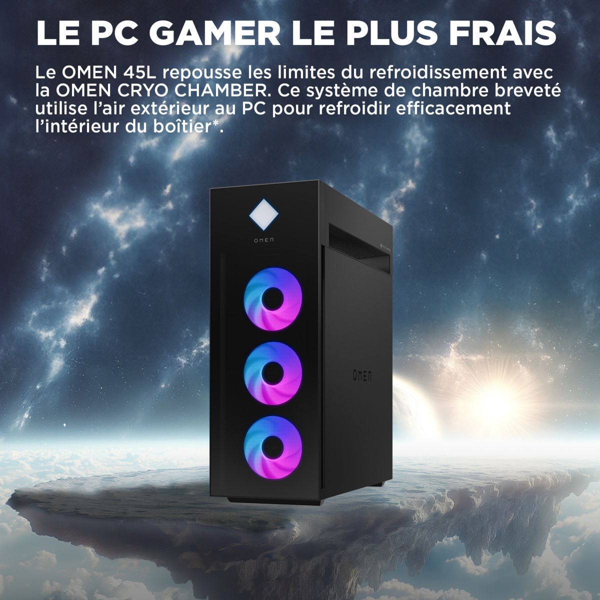 PC Gamer OMEN GT22-3031nf Intel Core Ultra 7 265K Nvidia GeForce RTX 5070 64Go RAM DDR5 SSD 4 To couleur unique, HP