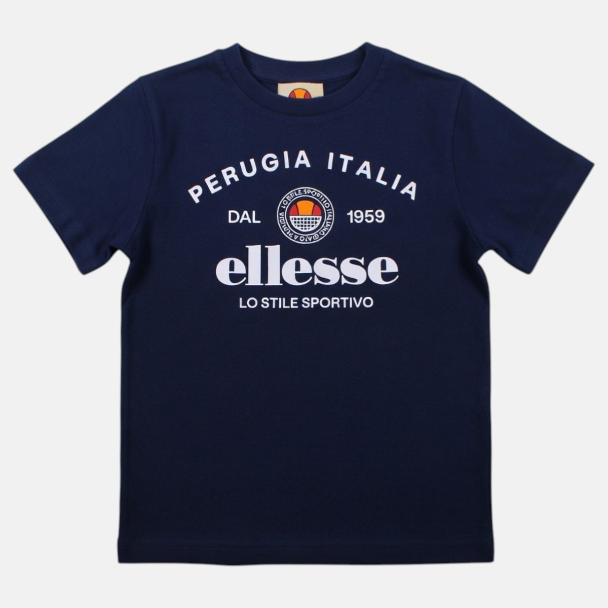 T-shirt manches courtes imprimé, col rond TEAM bleu marine, ELLESSE