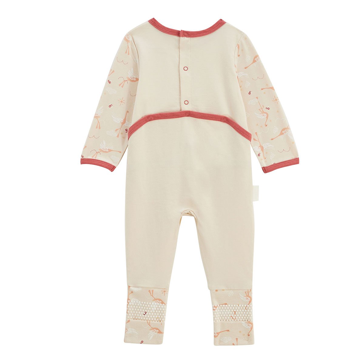 Pyjama bébé à pieds retroussables Poésie d'été vanille, PETIT BEGUIN