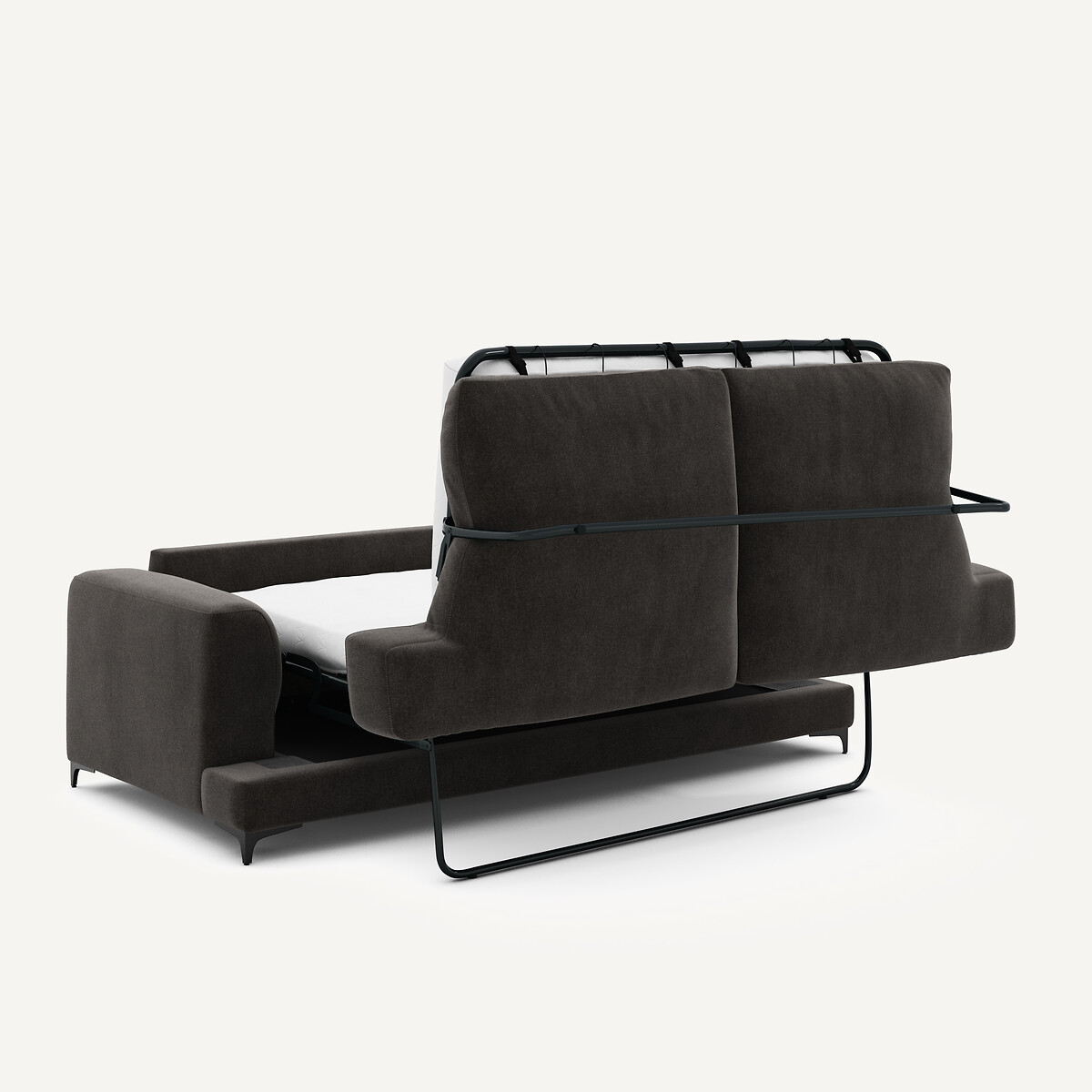 Canapé 3P convertible velours chenille, Marsile basalte, AM.PM