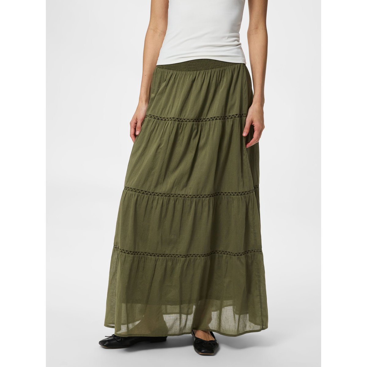Jupe Longue burnt olive, PIECES