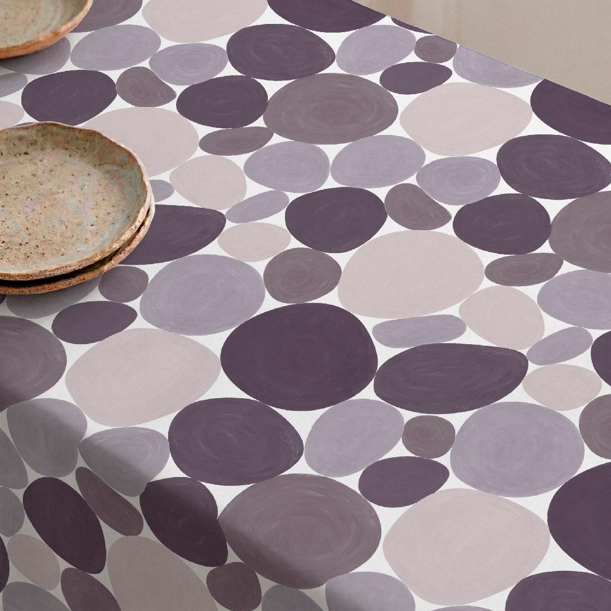 Nappe anti-taches Stones - coton 100% - gris, NAF NAF HOME