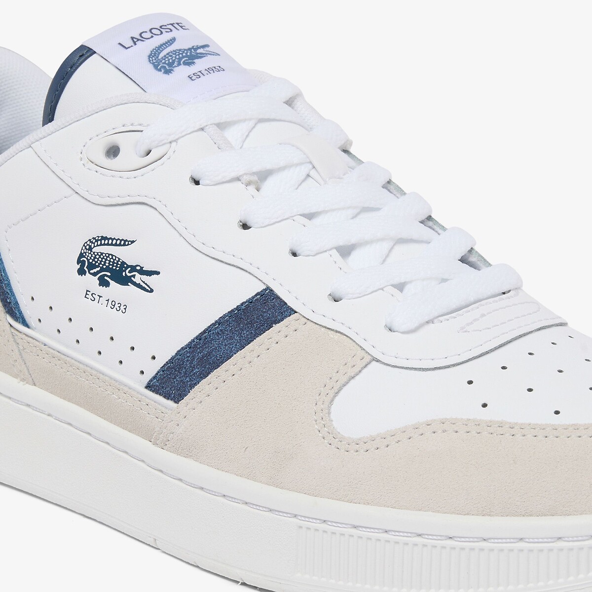 Baskets basses T Clip Set blanc/bleu, LACOSTE