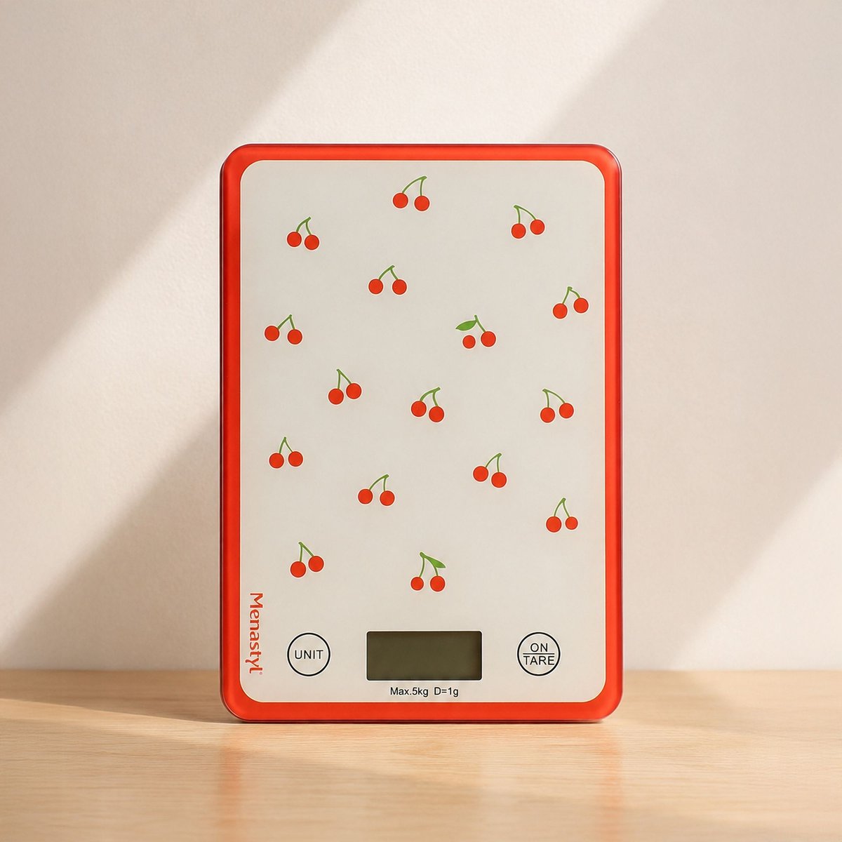 Balance de cuisine 5kg, CERISE cerise, MENASTYL
