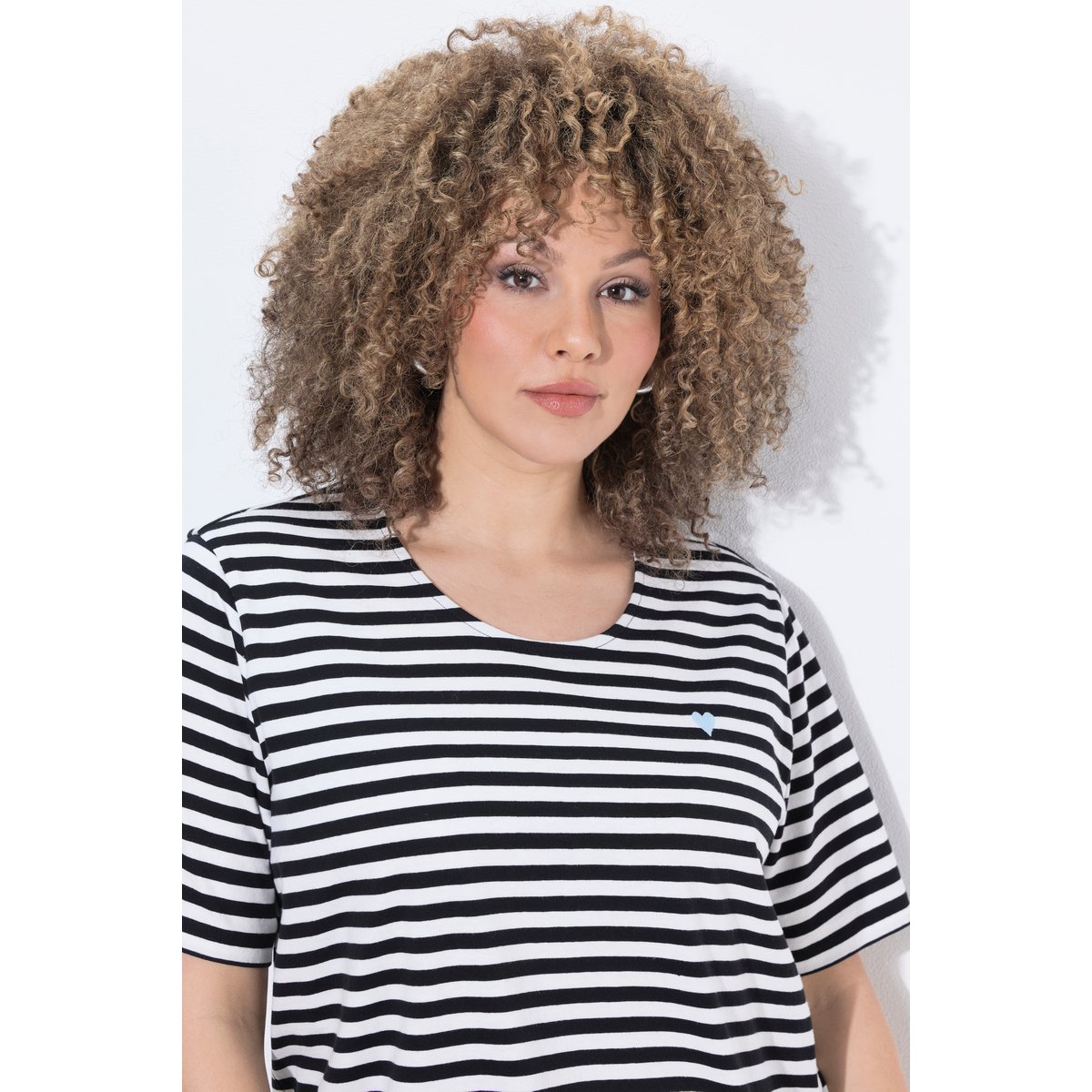 T-shirt rayé oversize noir, ULLA POPKEN