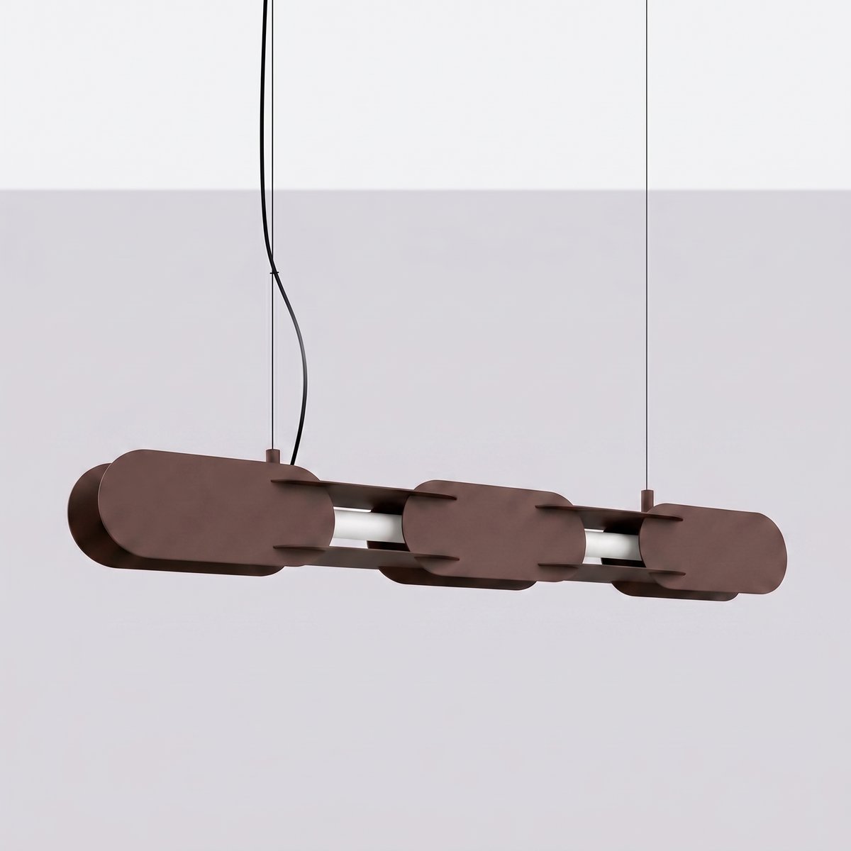 Suspension Acier Marron LED 1 Chain marron, EDEN