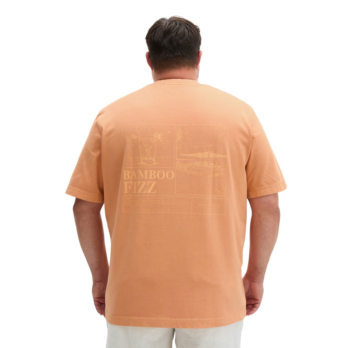 T-shirt relaxed avec imprimé saisonnier au dos orange, MARC O'POLO
