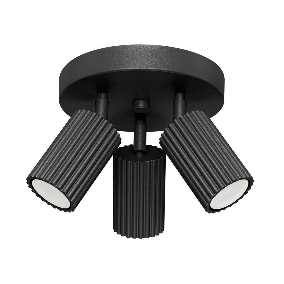 Plafonnier Aluminium Noir GU10 3 Karbon noir, EDEN