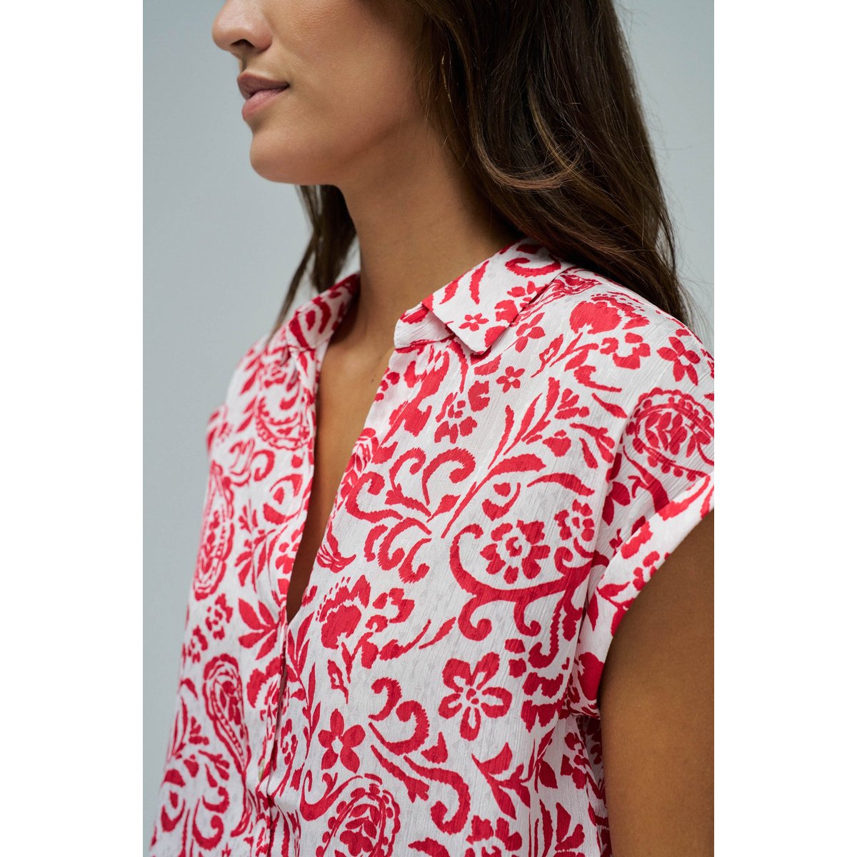 BLOUSE À MOTIF FLORAL rose, SALSA JEANS