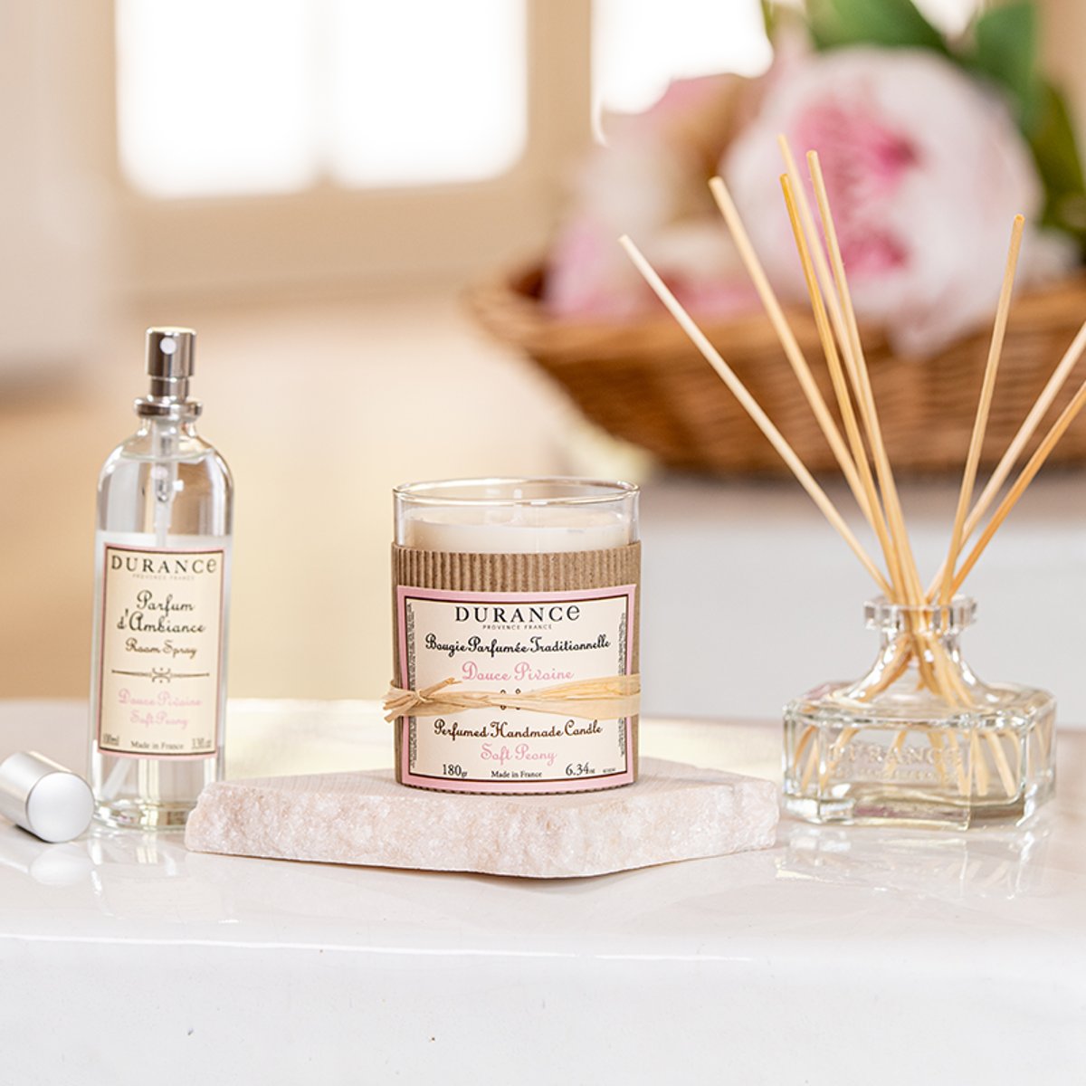 Diffuseur de parfum DOUCE PIVOINE couleur unique, DURANCE