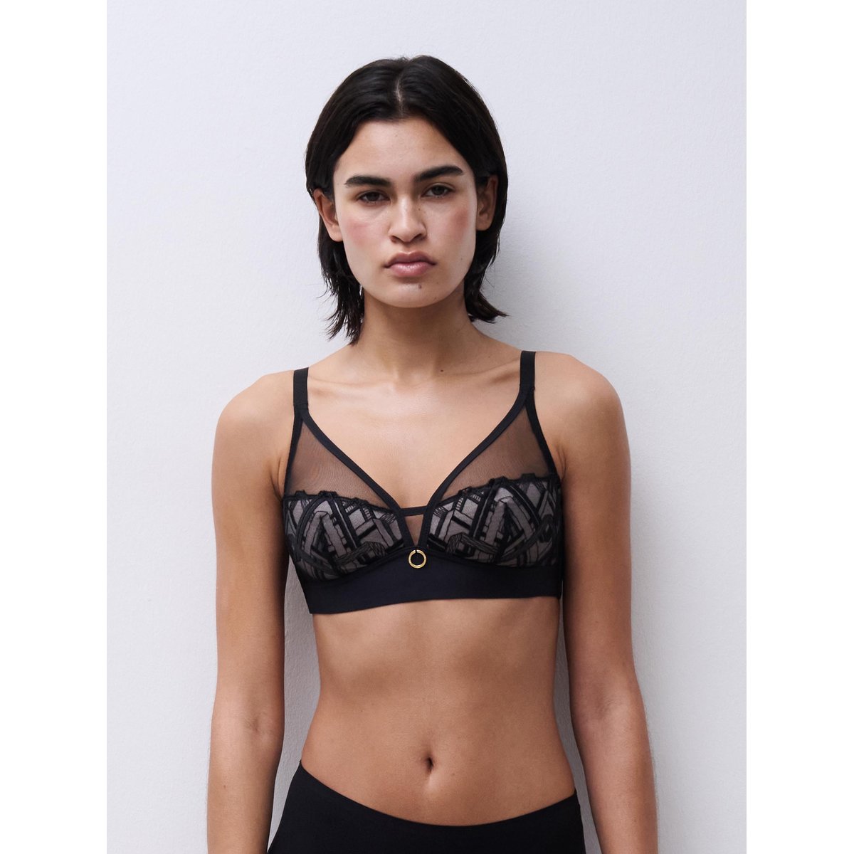 Soutien-gorge sans armature maintien GRAPHIC SUPPORT noir, CHANTELLE