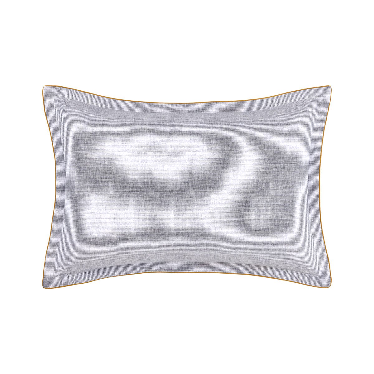 Taie d'oreiller en percale de coton bleu, HEURE BLEUE a motif, DESFORGES