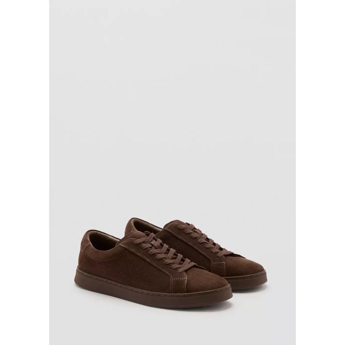 Tennis cuir suède marron, MANGO MAN