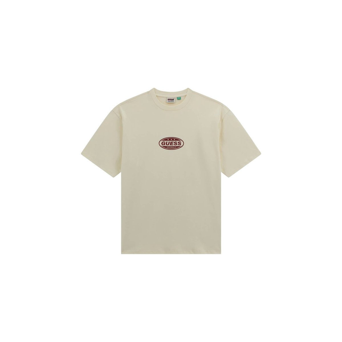 T-Shirt Logo Imprimé crème, GUESS JEANS