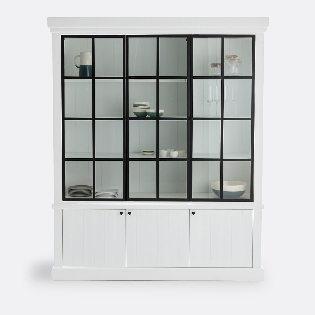 Vaisselier en pin massif et MDF, XINIA blanc, LA REDOUTE INTERIEURS