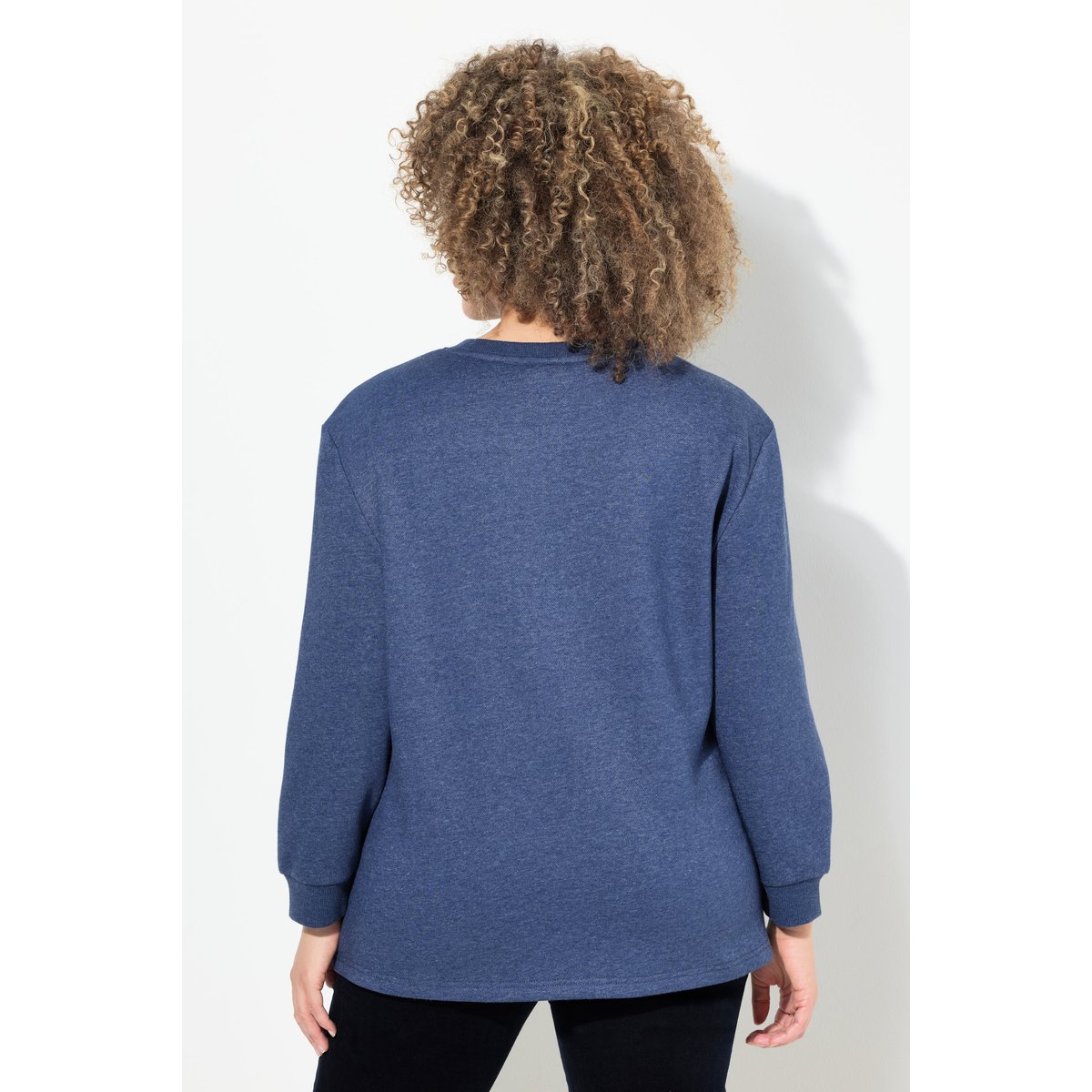 Pull à paillettes bleu encre, ULLA POPKEN