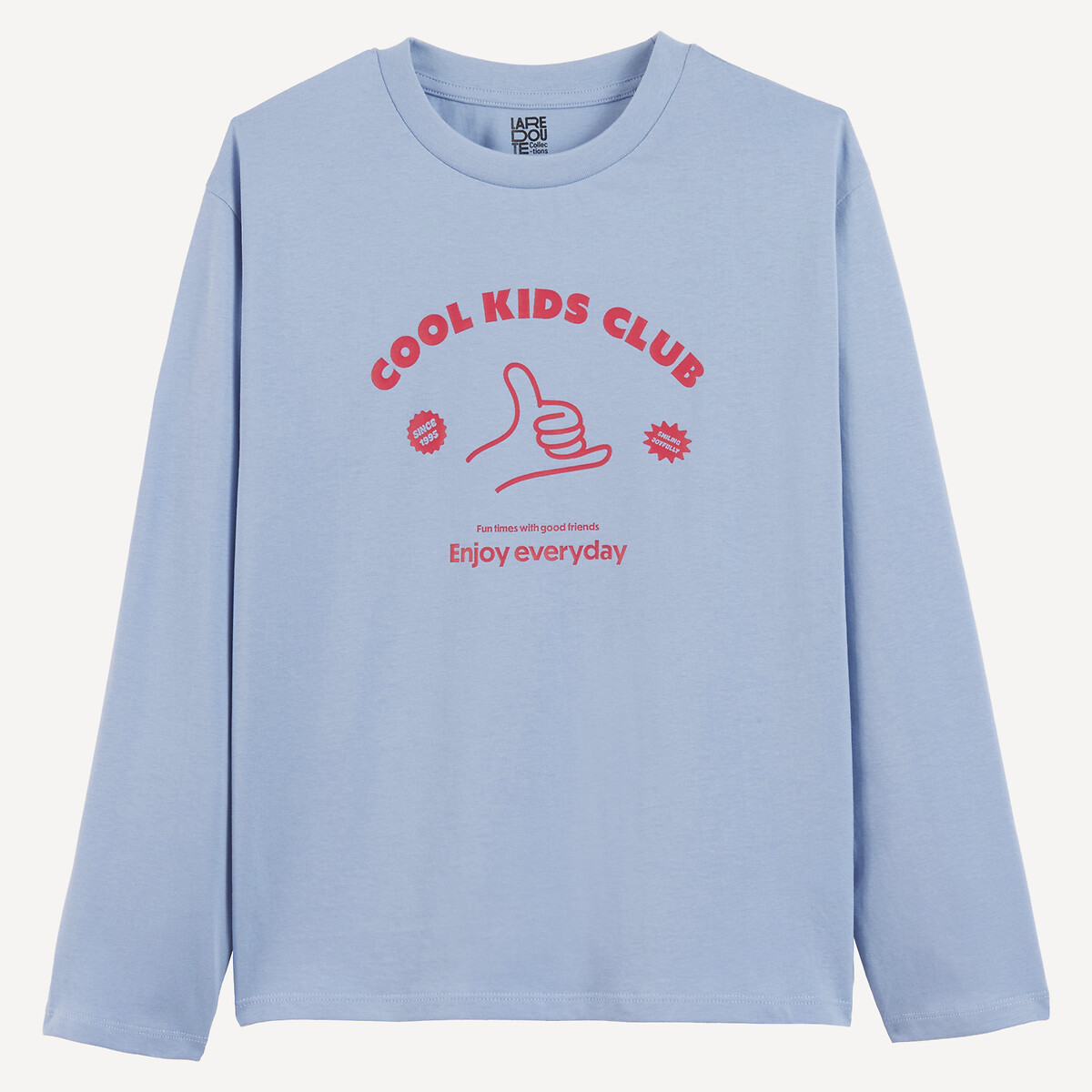 Printed Long Sleeve T-Shirt blue, LA REDOUTE COLLECTIONS