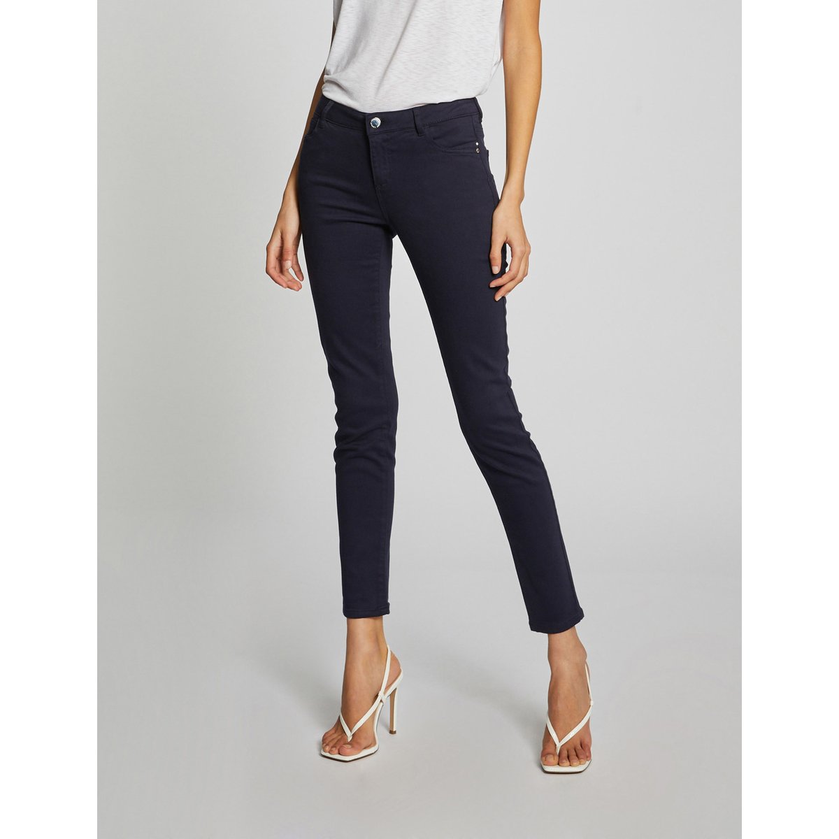 Pantalon skinny  marine, MORGAN